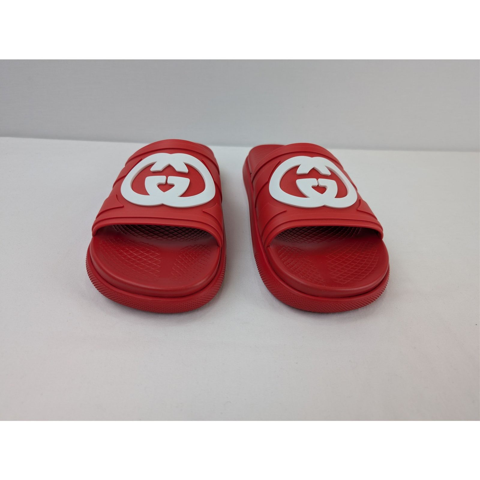 Gucci o1rshd1 Men's New Pursuit Slide Rubber 650 Slipper in Red Size US 12.5 / EU 45-46 - 10 Thumbnail