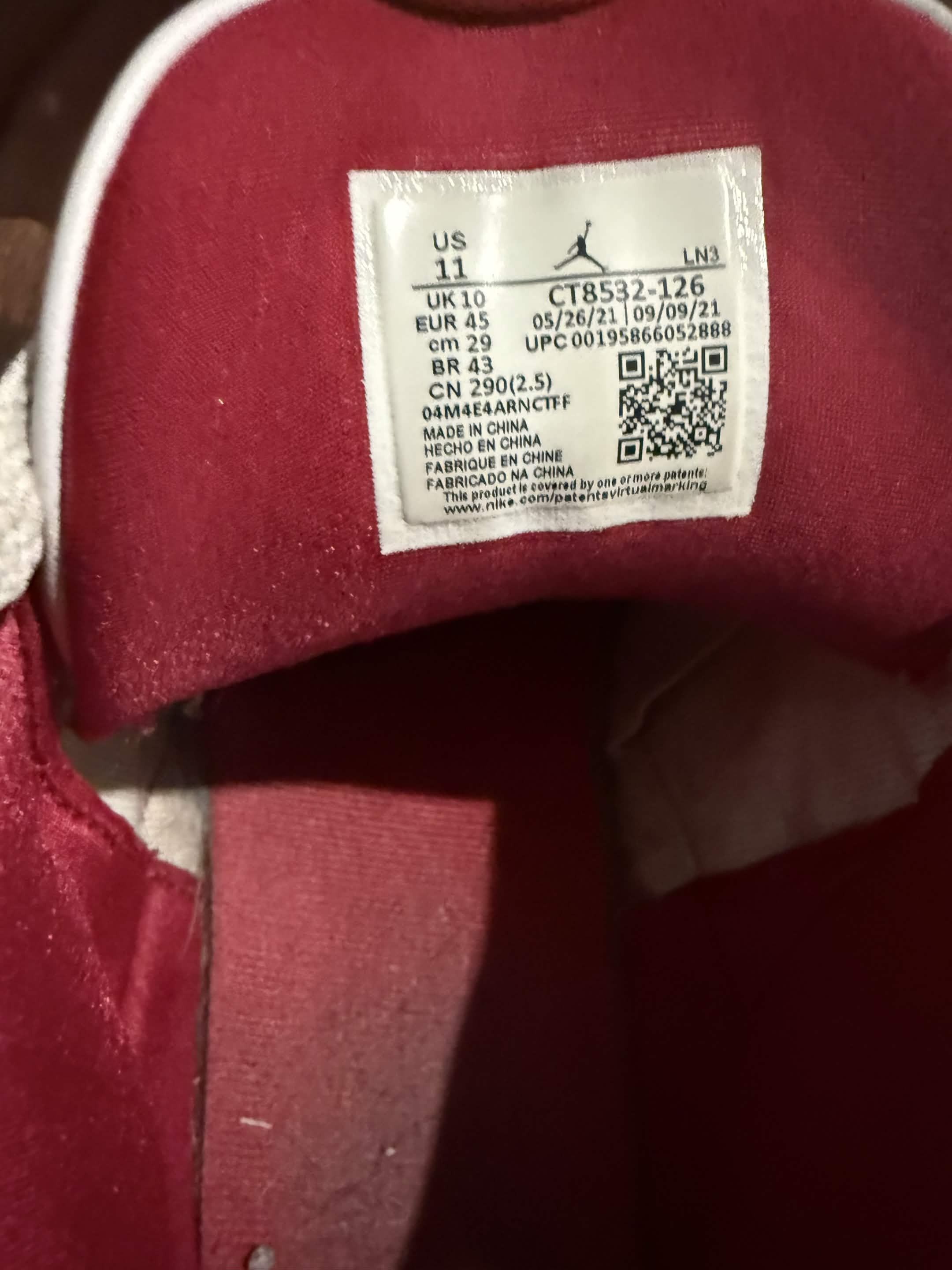 Jordan Brand The Air Jordan 3 'Cardinal Red' Size US 11 / EU 44 - 8 Thumbnail