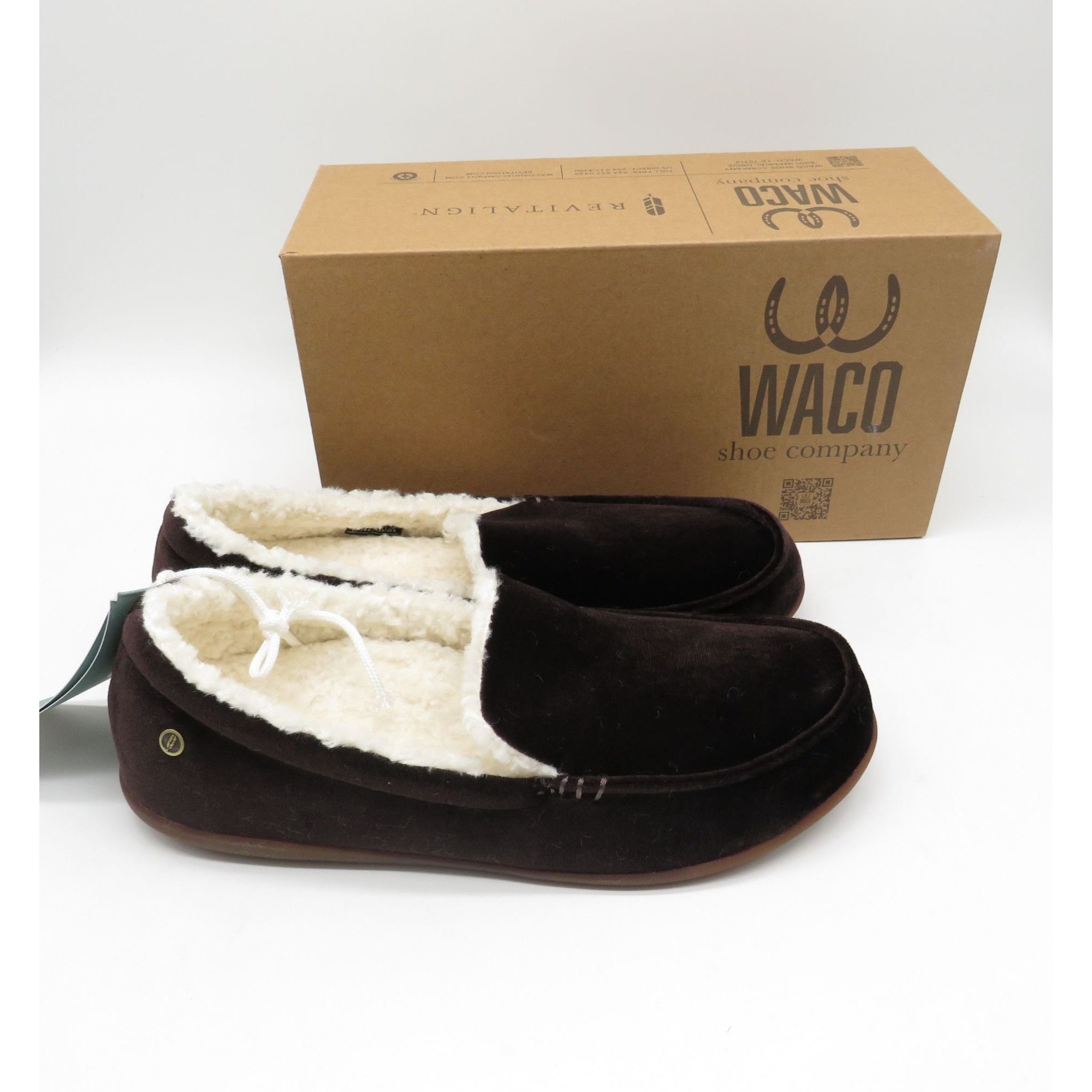 Other Waco Waverly Women's Velvet Moccasin Slippers Java Sherpa Li Size US 8 / IT 38 - 1 Thumbnail