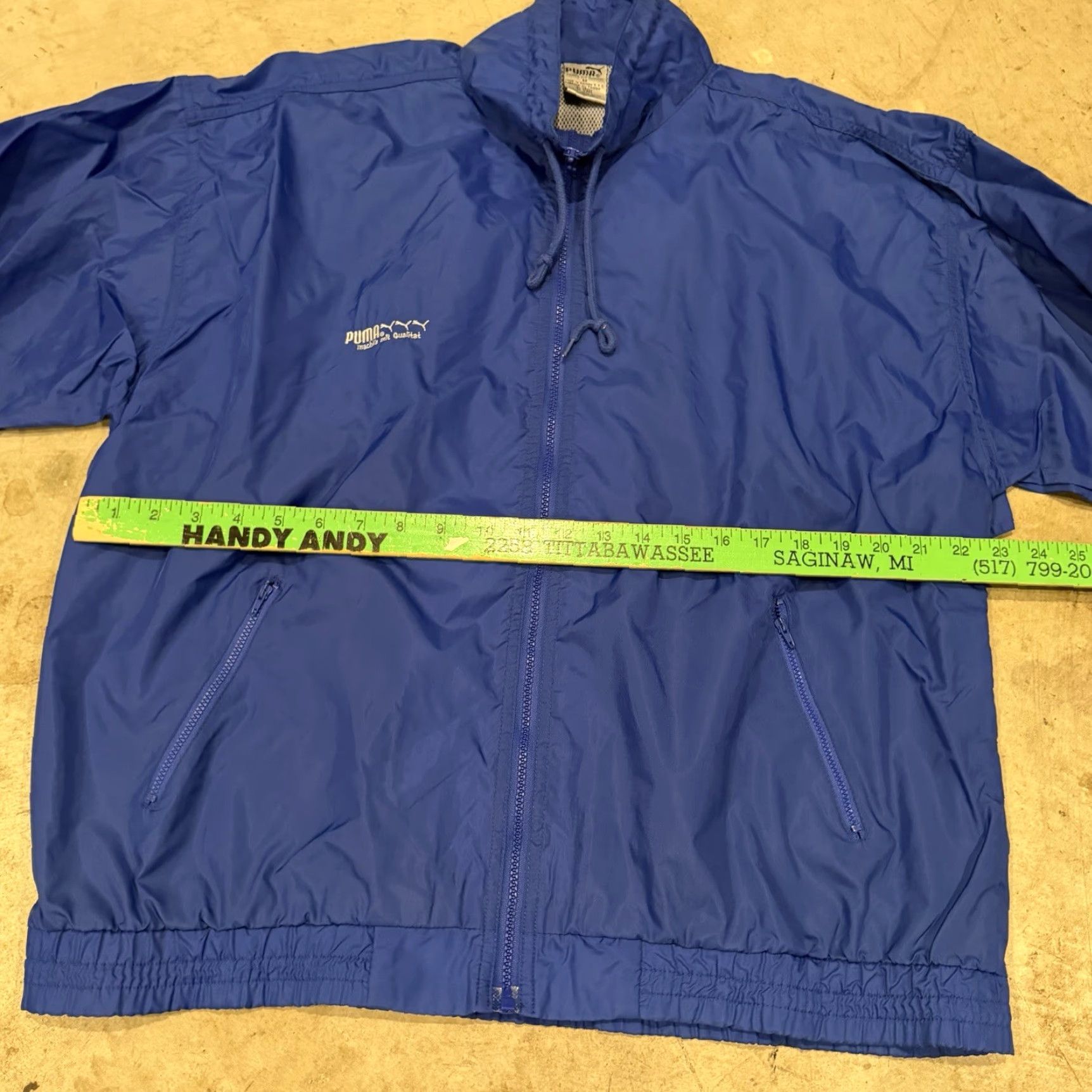 Puma VINTAGE Puma Jacket Mens Medium Blue Full Zip Spell Out Bomber 90s Windbreaker Size US M / EU 48-50 / 2 - 5 Thumbnail