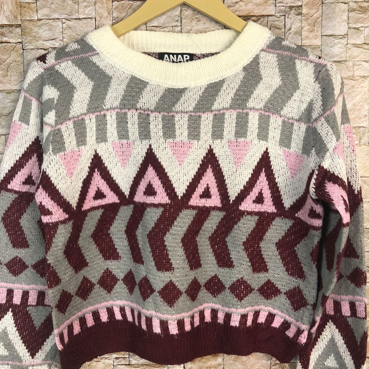 Homespun Knitwear × Japanese Brand Anap Purple art Knitwear #A769 Size XS / US 0-2 / IT 36-38 - 5 Thumbnail
