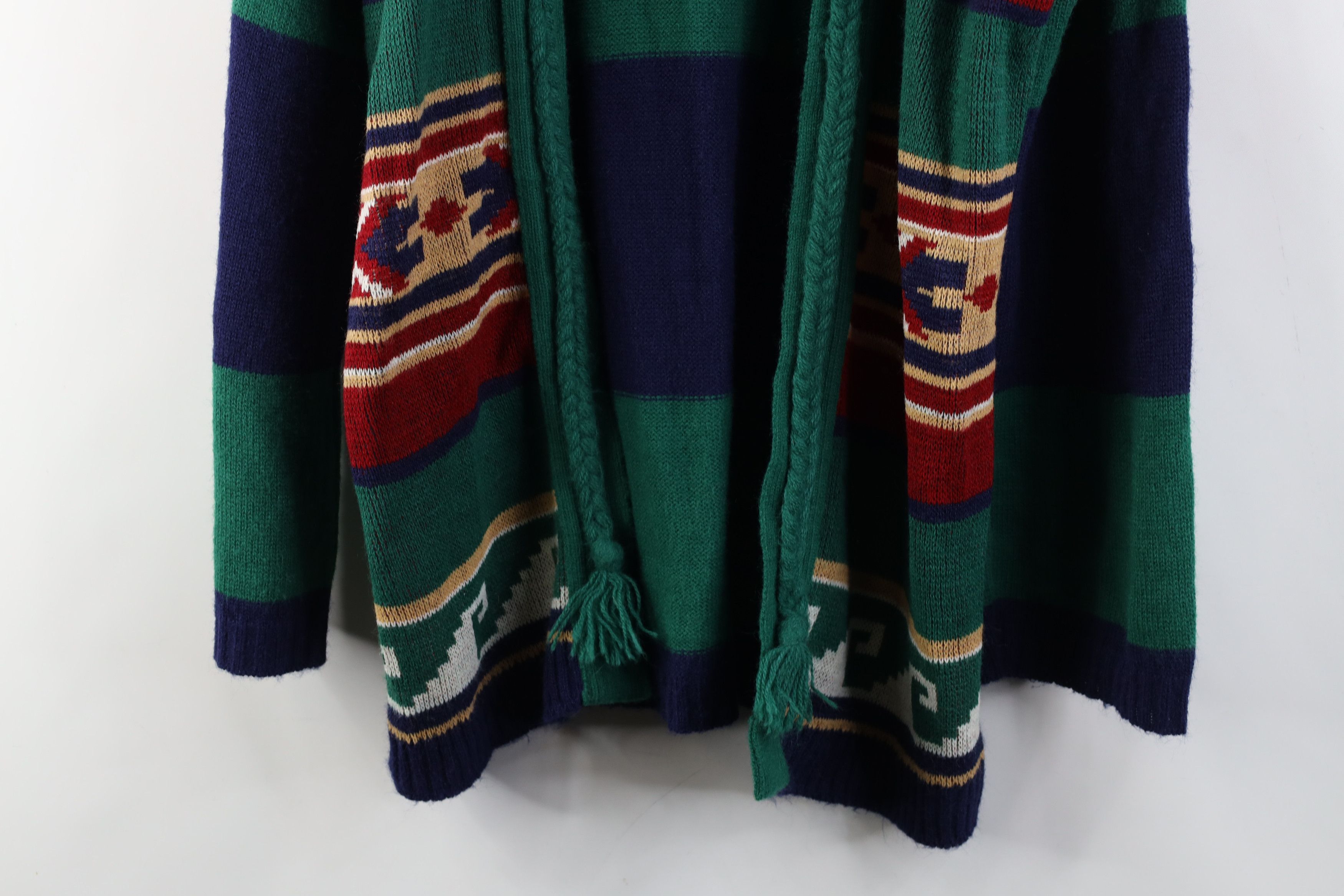 Vintage Vintage 70s Boho Chic Fair Isle Flared Sleeve Knit Sweater Size M / US 6-8 / IT 42-44 - 3 Thumbnail