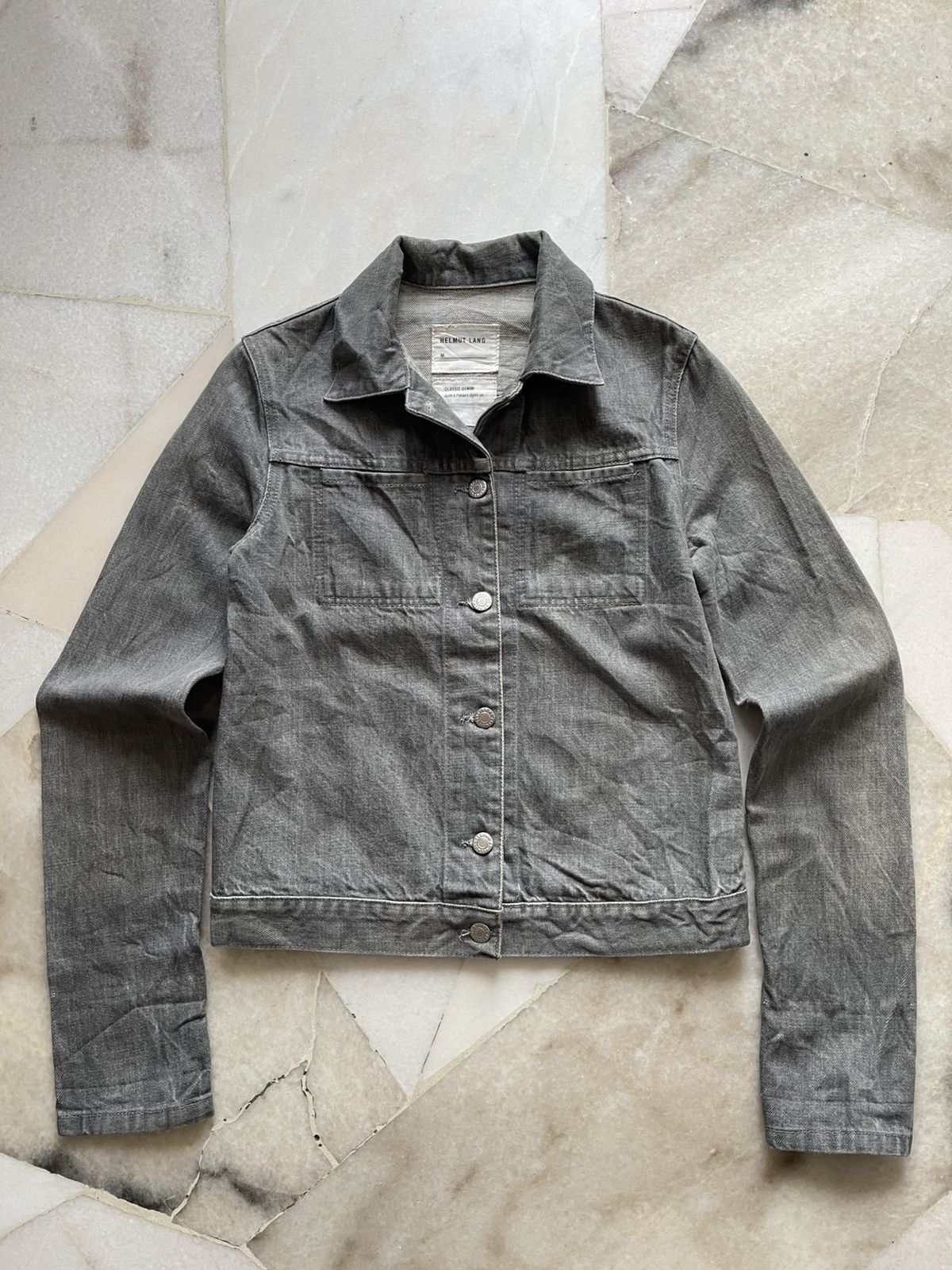 Helmut Lang 90s Helmut Lang Slim 2Pocket Turn Up Denim Jacket Size US XS / EU 42 / 0 - 1 Thumbnail