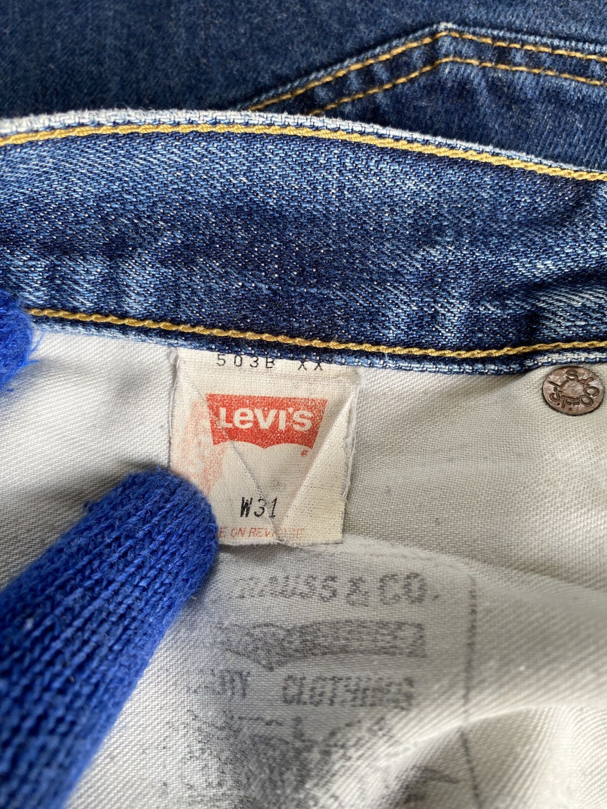 Levi's Vintage 90s Levi’s 503B Selvedge Distressed Denim Size US 29 - 19 Thumbnail