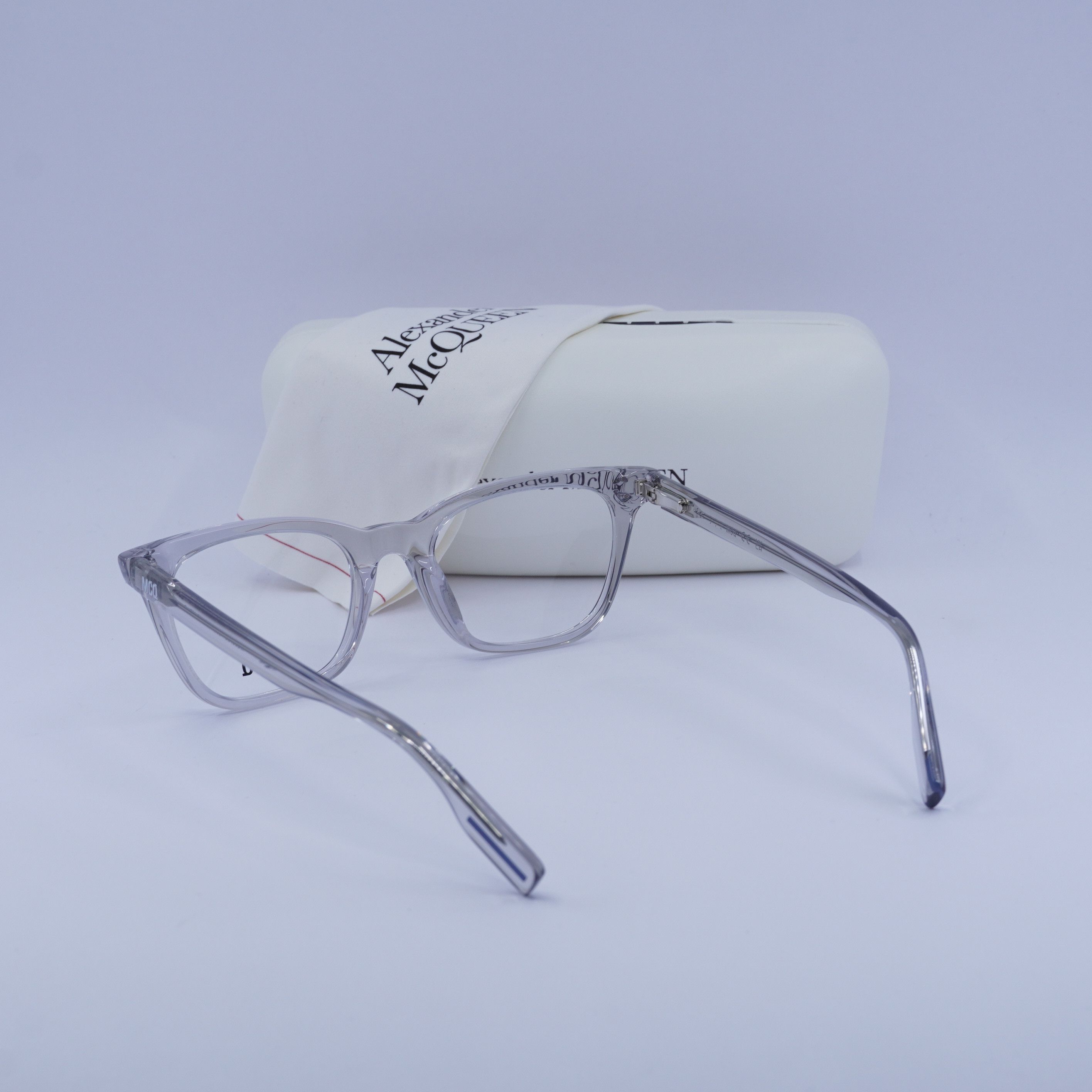 McQ Alexander McQueen McQ by Alexander McQueen MQ0379O 002 Eyeglasses Grey 50mm Size ONE SIZE - 10 Thumbnail