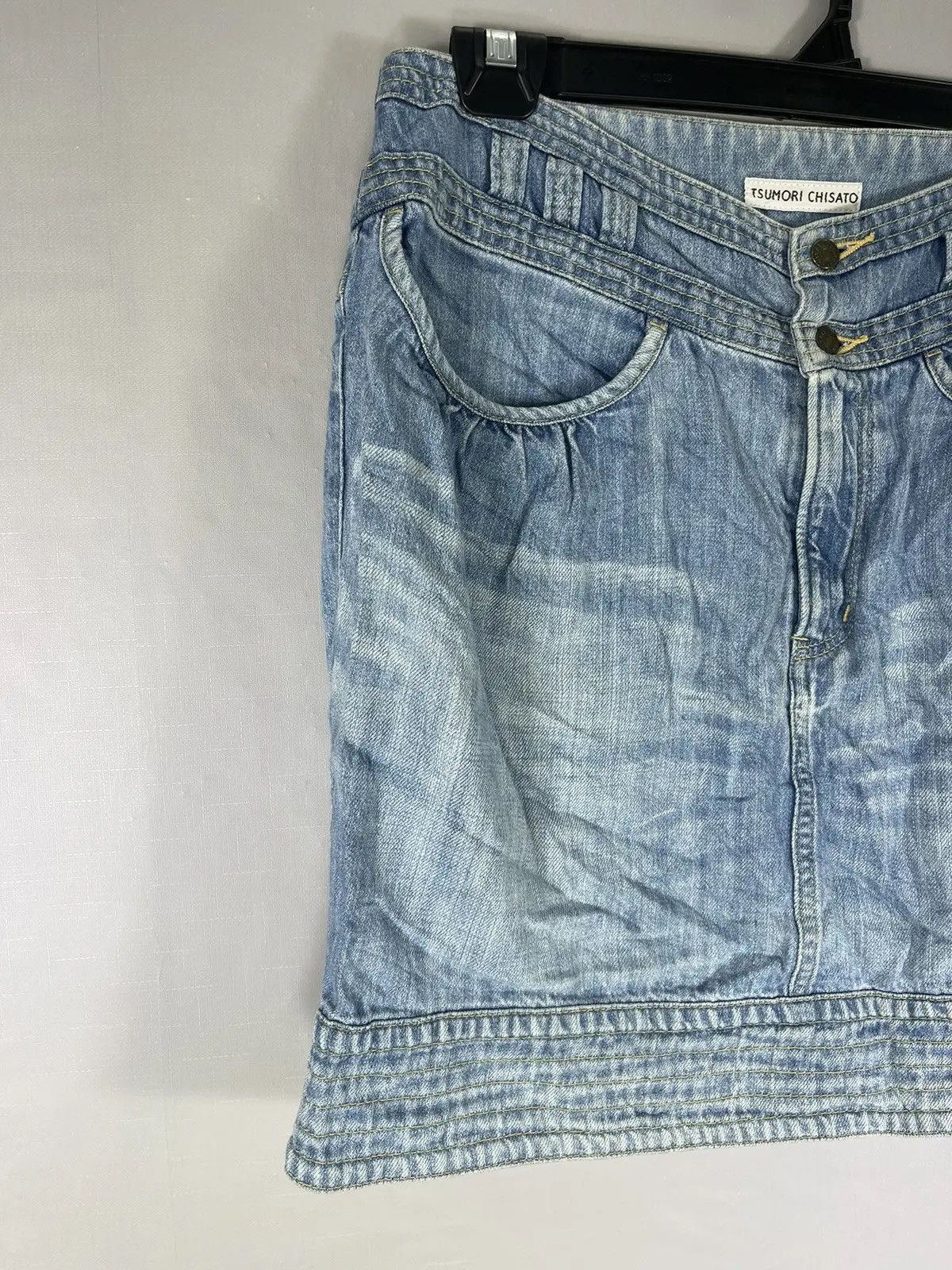 Issey Miyake × Tsumori Chisato × Vintage Vintage TSUMORI CHISATO By ISSEY MIYAKE Denim Skirt Size 29" - 3 Thumbnail