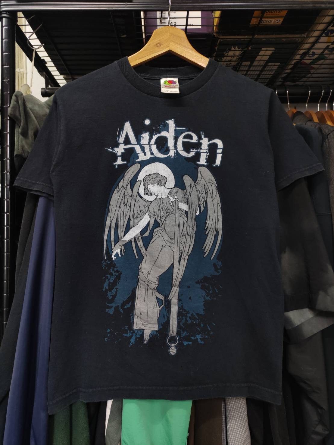 Band Tees Vtg 00's Aiden Emo Band " Cherubim " Art T-Shirt Size US S / EU 44-46 / 1 - 2 Thumbnail