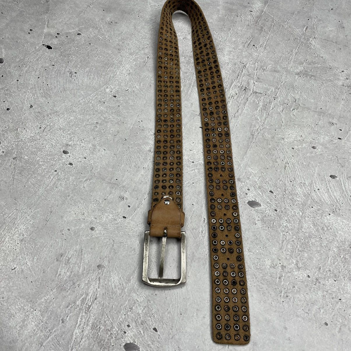 Vintage Vintage Avantgarde Affliction Leather with rivets Belt Size ONE SIZE - 7 Thumbnail
