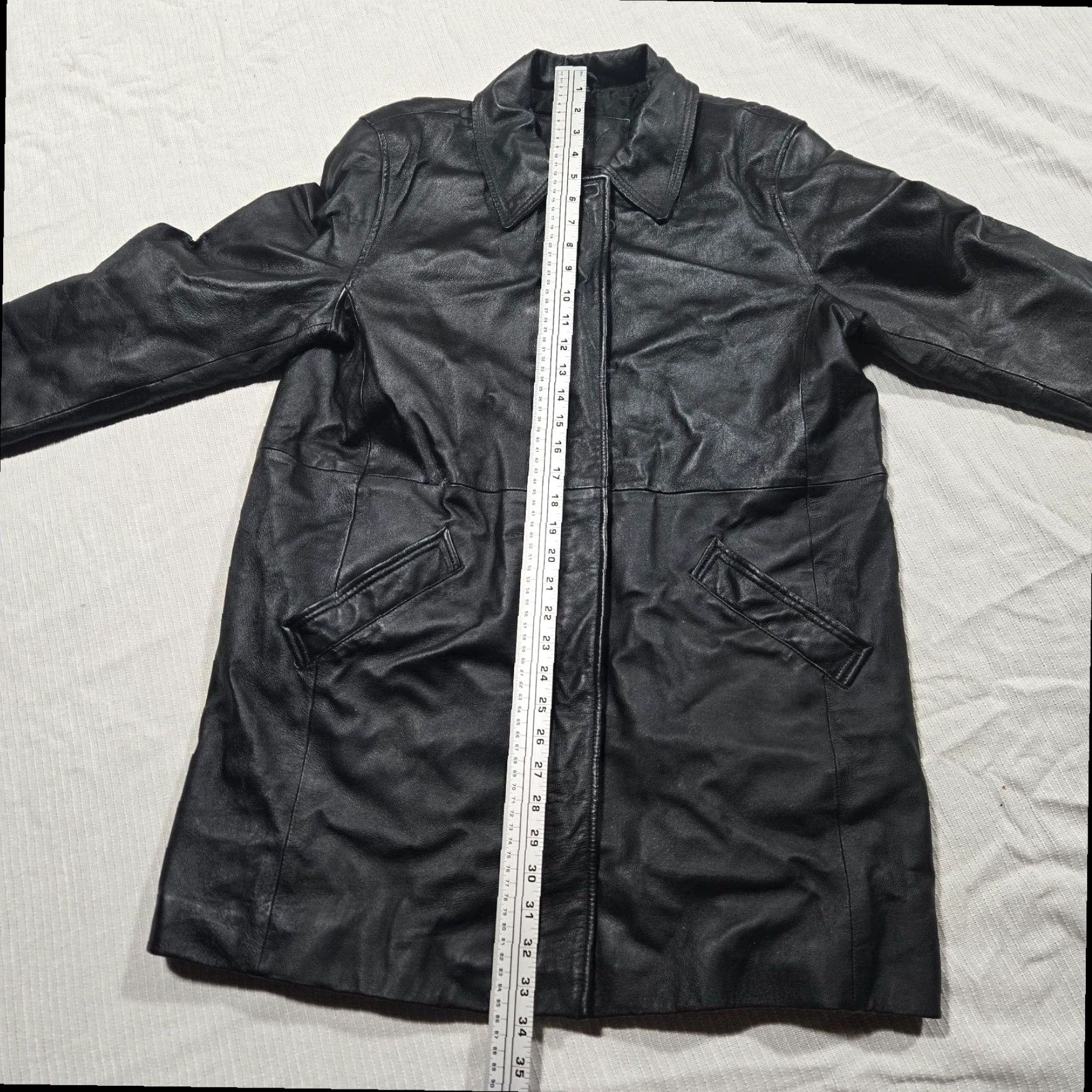 Ferrari Ferrari Women's Black Leather Jacket Full Zip Button Large L Size L / US 10 / IT 46 - 7 Thumbnail