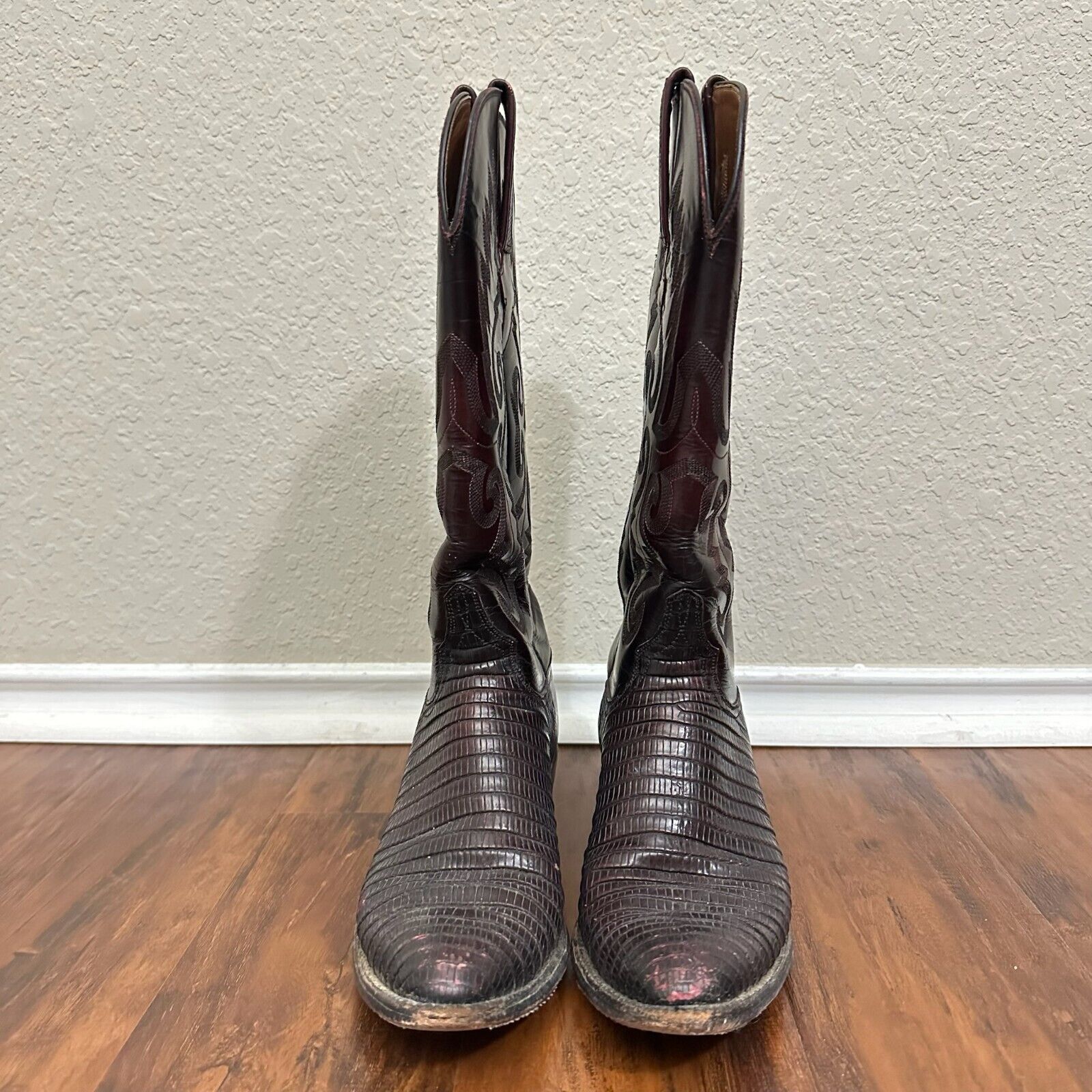 Lucchese LUCCHESE Kip Lizard Boots Leather Pull On Western Cowboy Size US 7 / EU 40 - 4 Thumbnail