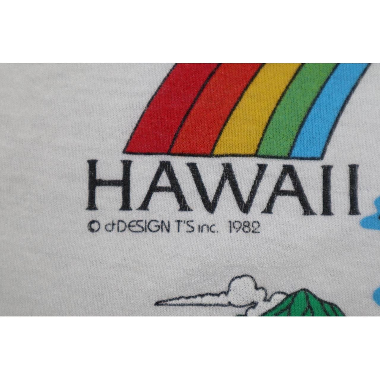 Vintage Vintage 80s Hawaii Rainbow Islands T-Shirt 1982 Graphic Tee Size US M / EU 48-50 / 2 - 5 Thumbnail