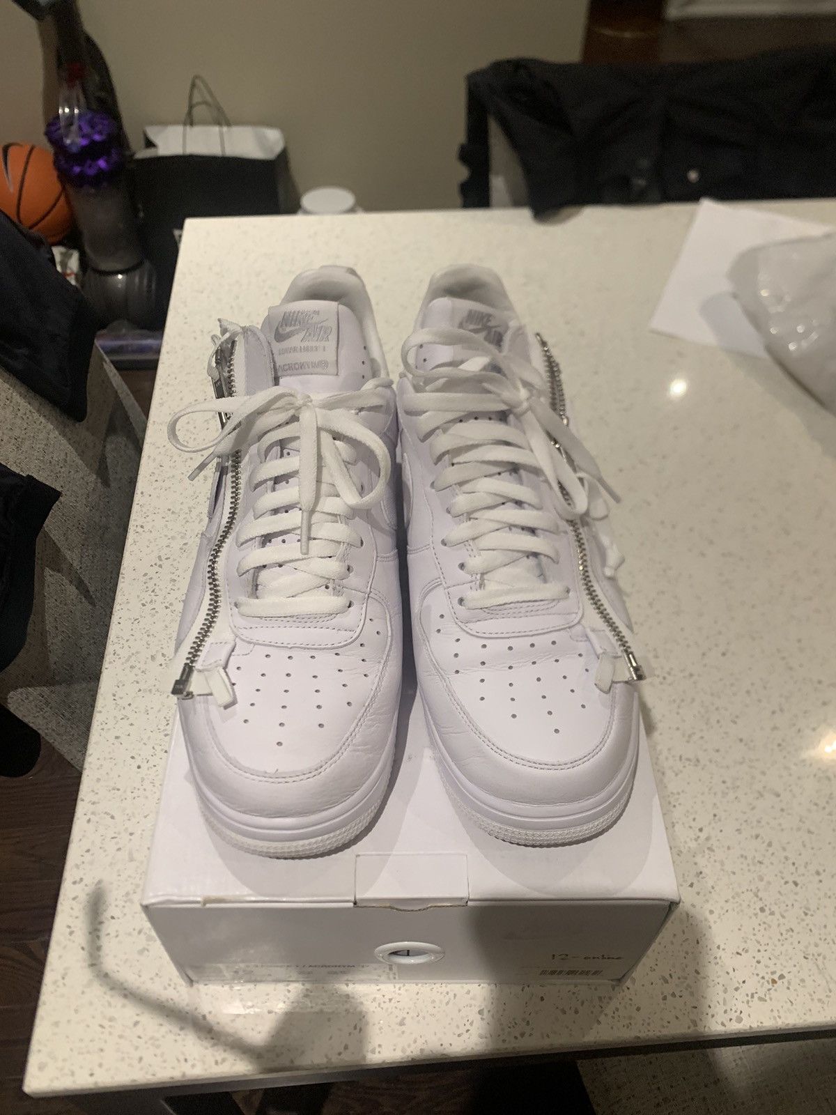 image of Lunar Force 1 / Acronym ‘17 Shoes in White, Men's (Size 12)