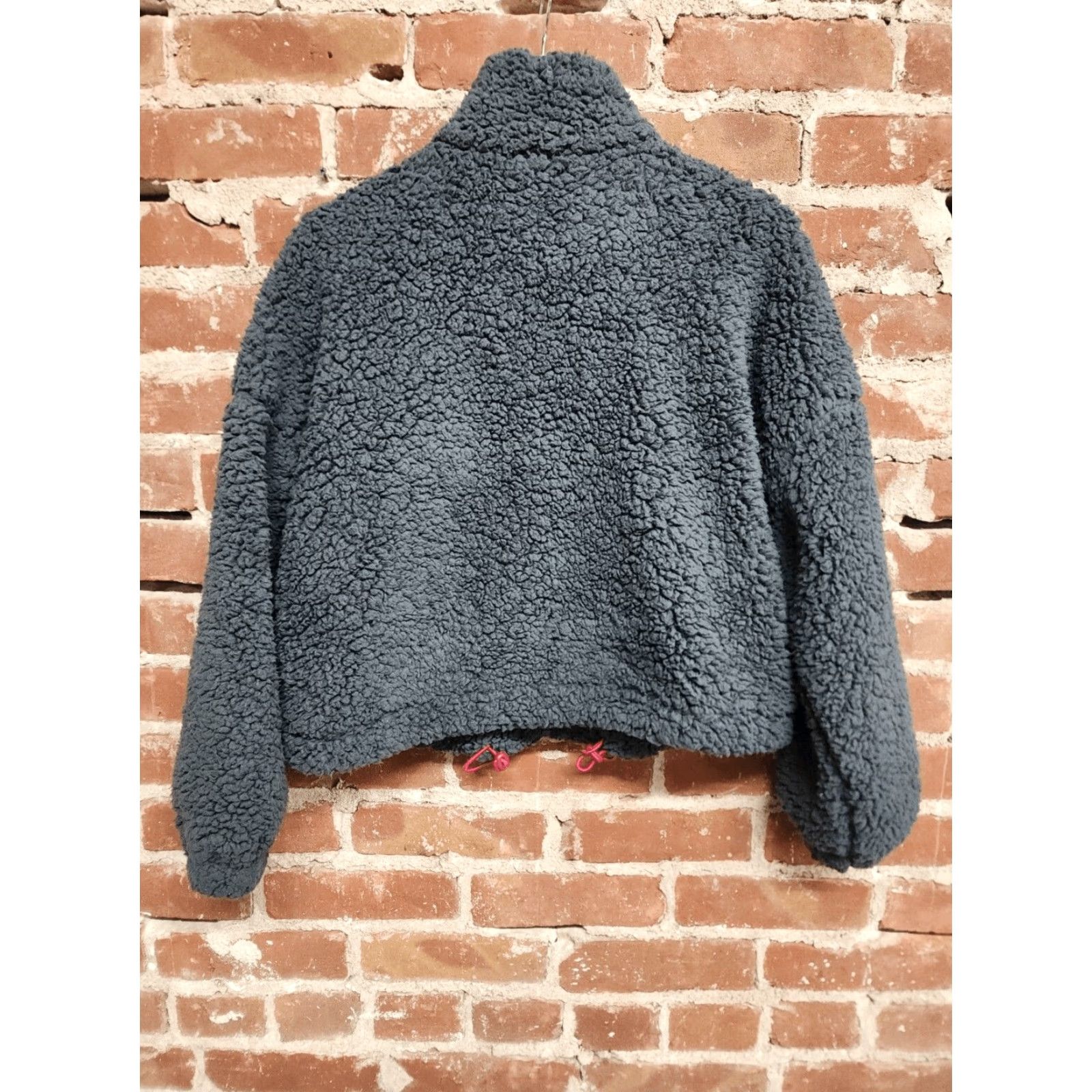 Urban Outfitters VINTAGE Urban Outfitters Sherpa Hooded Crop Zip-Up Jacket Small Gray Size S / US 4 / IT 40 - 3 Thumbnail