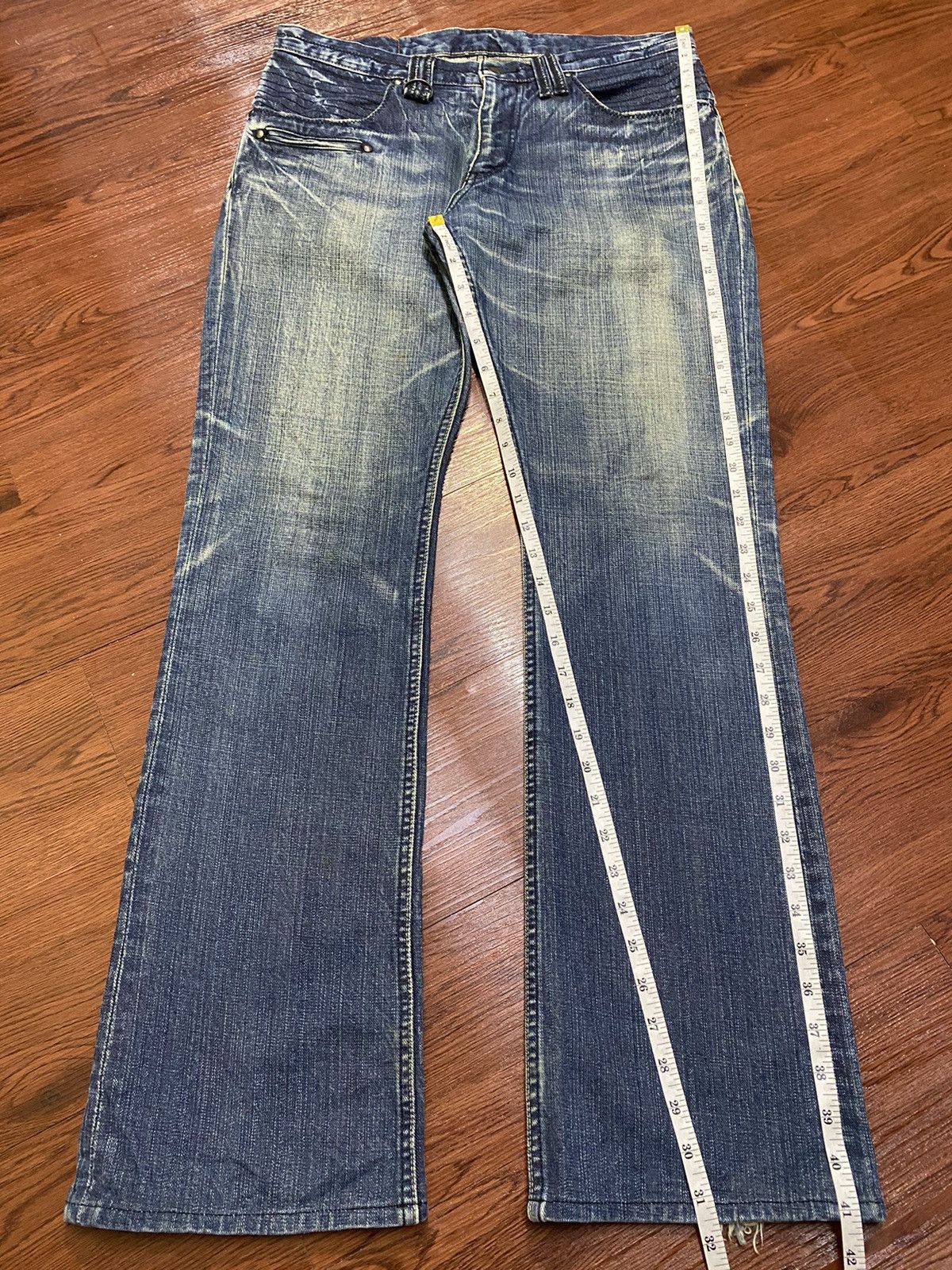 Japanese Brand D158 Roar Japan Hanamaka CROSSGUN Little Bootcut Jeans Size US 34 / EU 50 - 19 Thumbnail