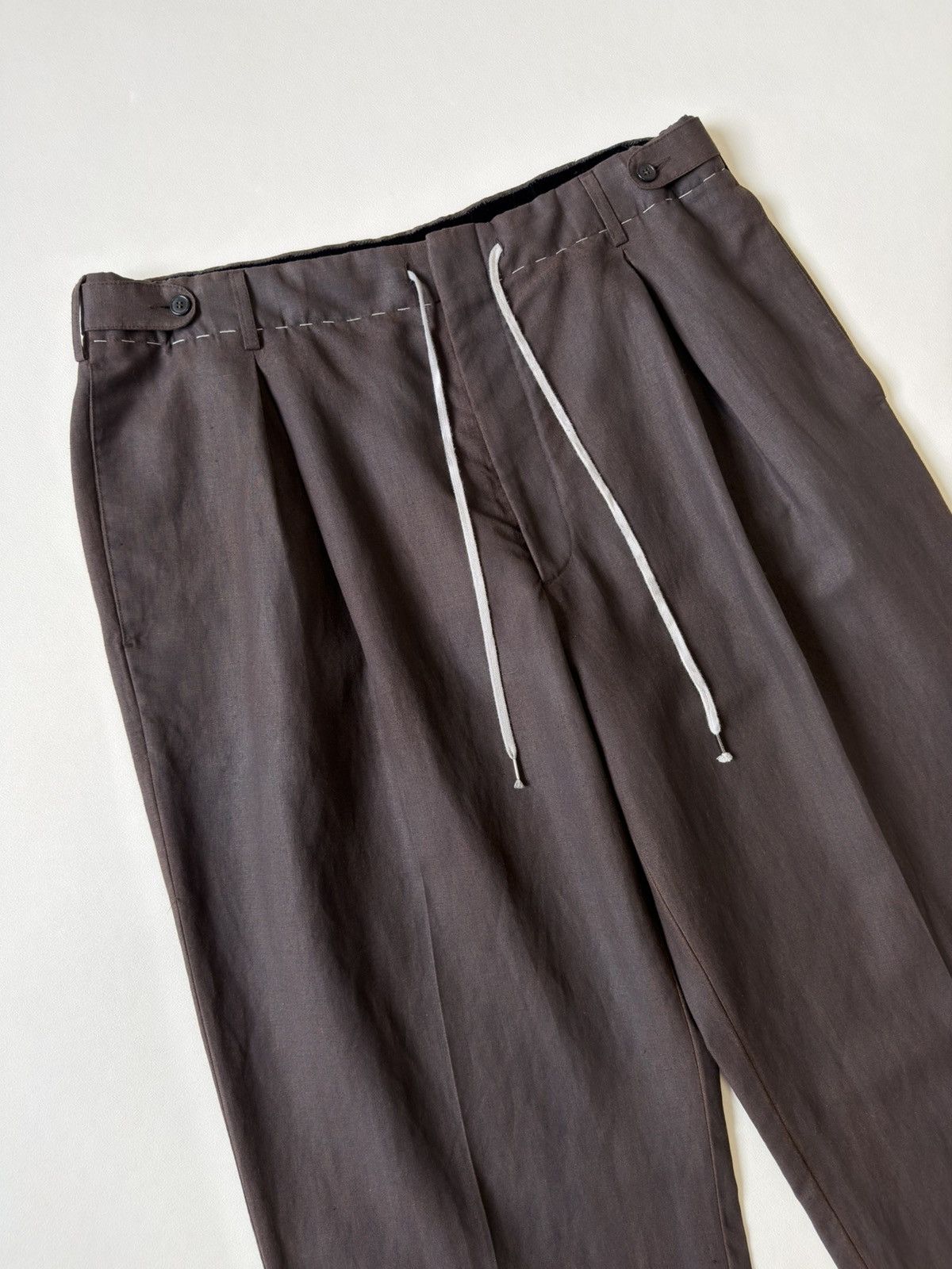 Maison Margiela S/S 23 Brown Over Dyed Wide Leg Pants Size US 36 / EU 52 - 7 Thumbnail