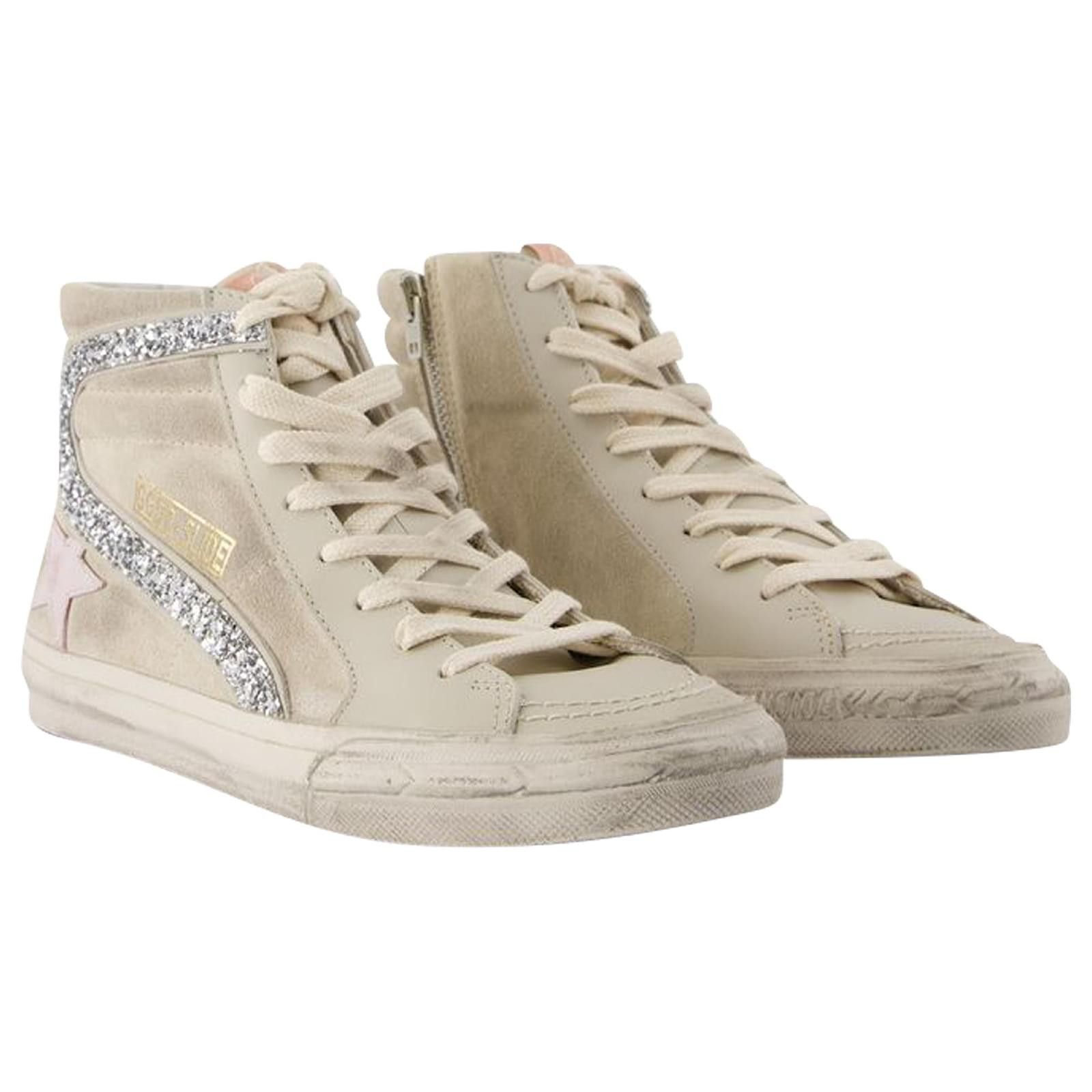 Golden Goose o1s22i1n0824 Hi-Top Sneakers in Beige Size US 6 / IT 36 - 2 Thumbnail