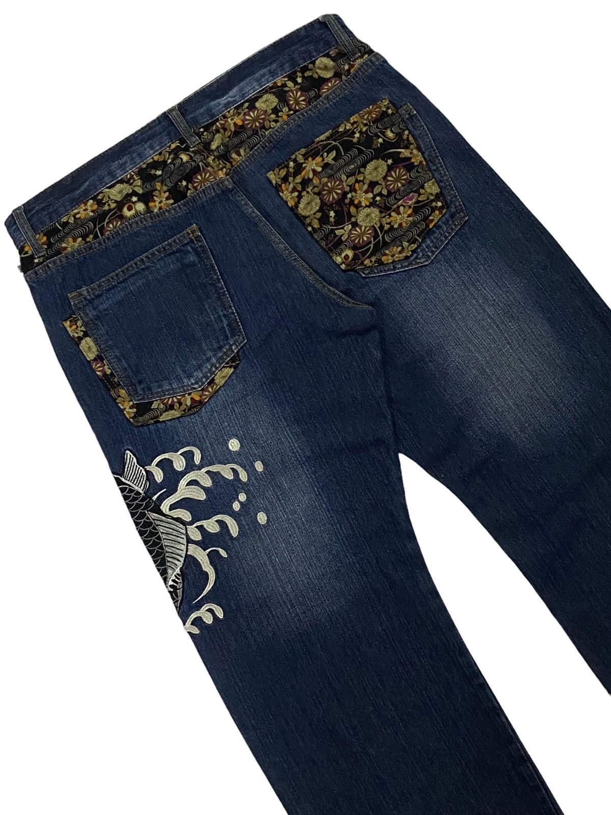 Japanese Brand Japanese Brand Memory Special Koi Fish Embroidery Jeans Size US 34 / EU 50 - 19 Thumbnail