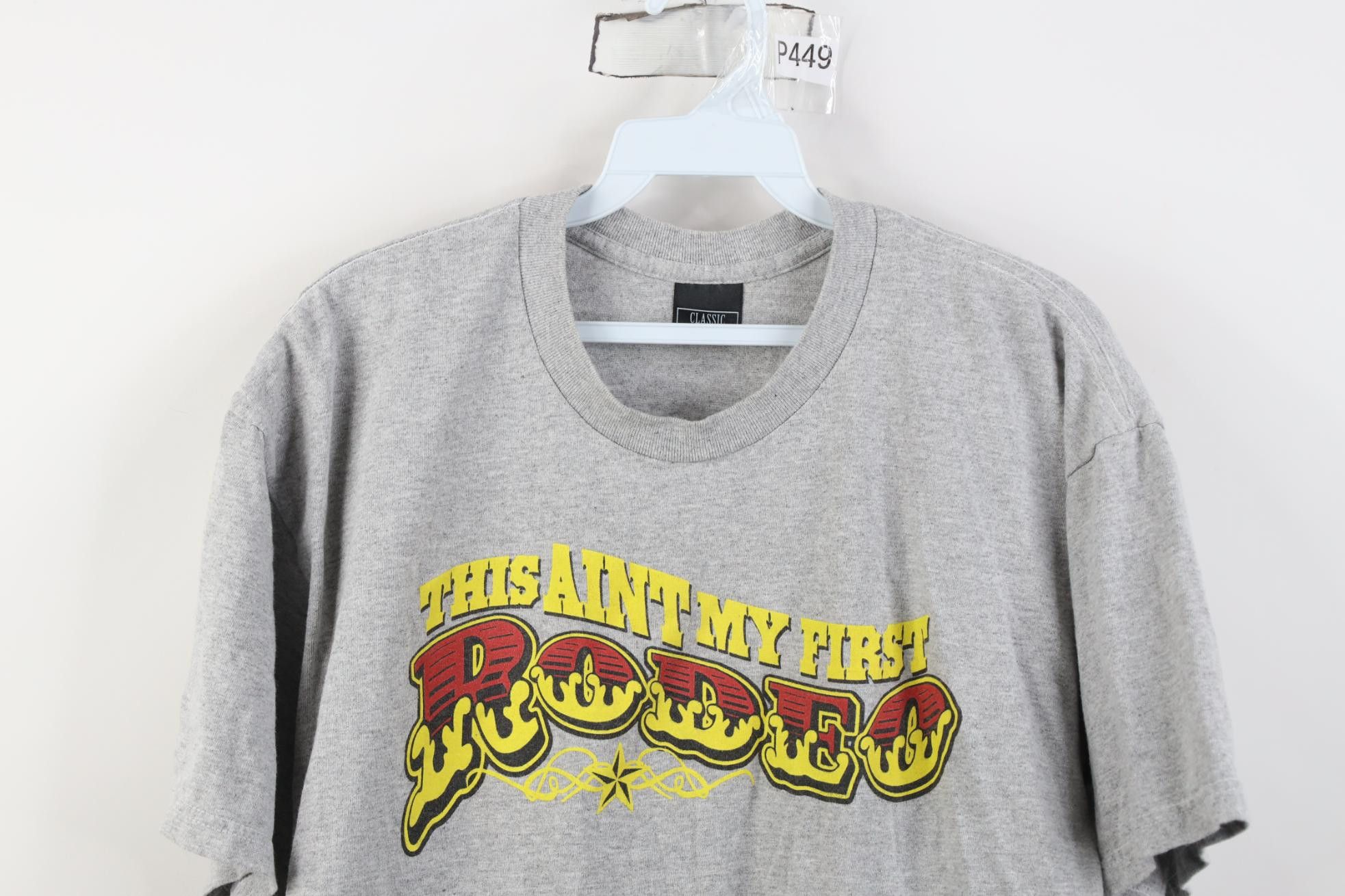 Vintage Vintage Y2K Union Lineman Rodeo Cowboy T-Shirt Gray USA Size US L / EU 52-54 / 3 - 2 Thumbnail