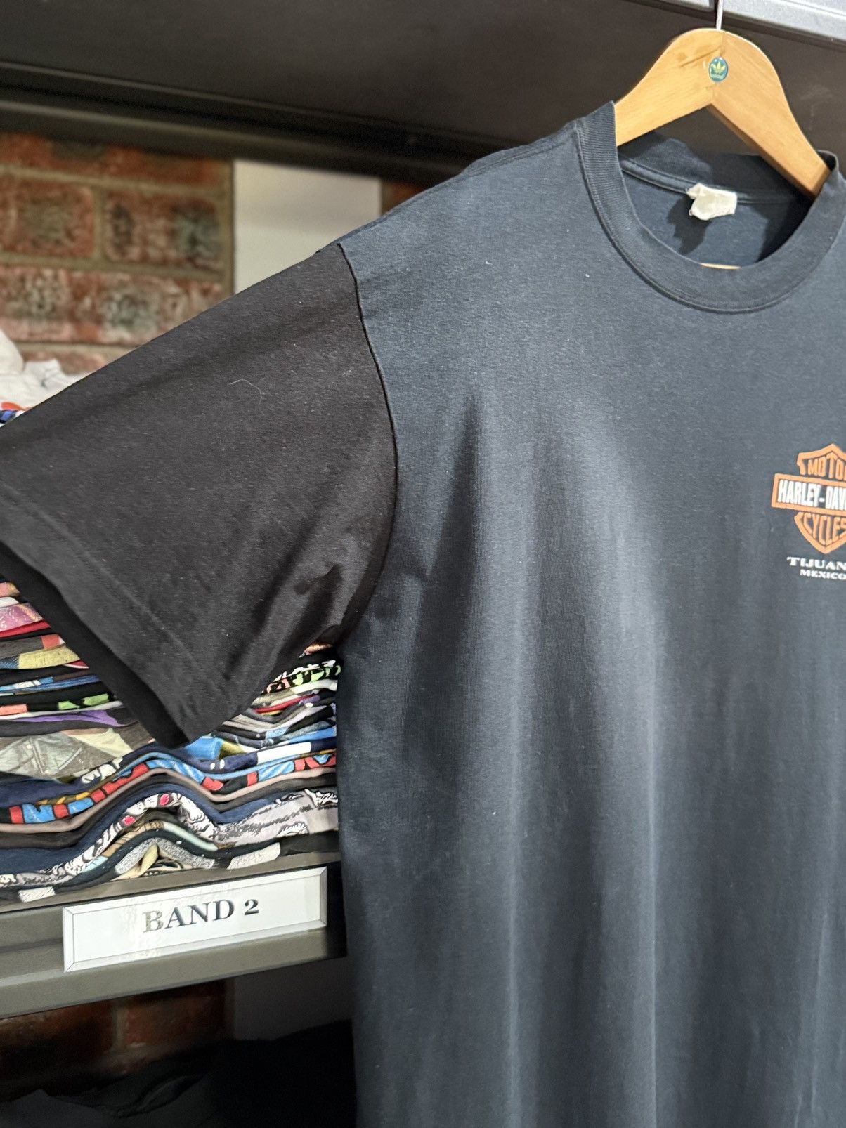 Harley Davidson Vintage 90s Harley Davidson Lonney Tones Two Tone Faded Tee Size US L / EU 52-54 / 3 - 5 Thumbnail