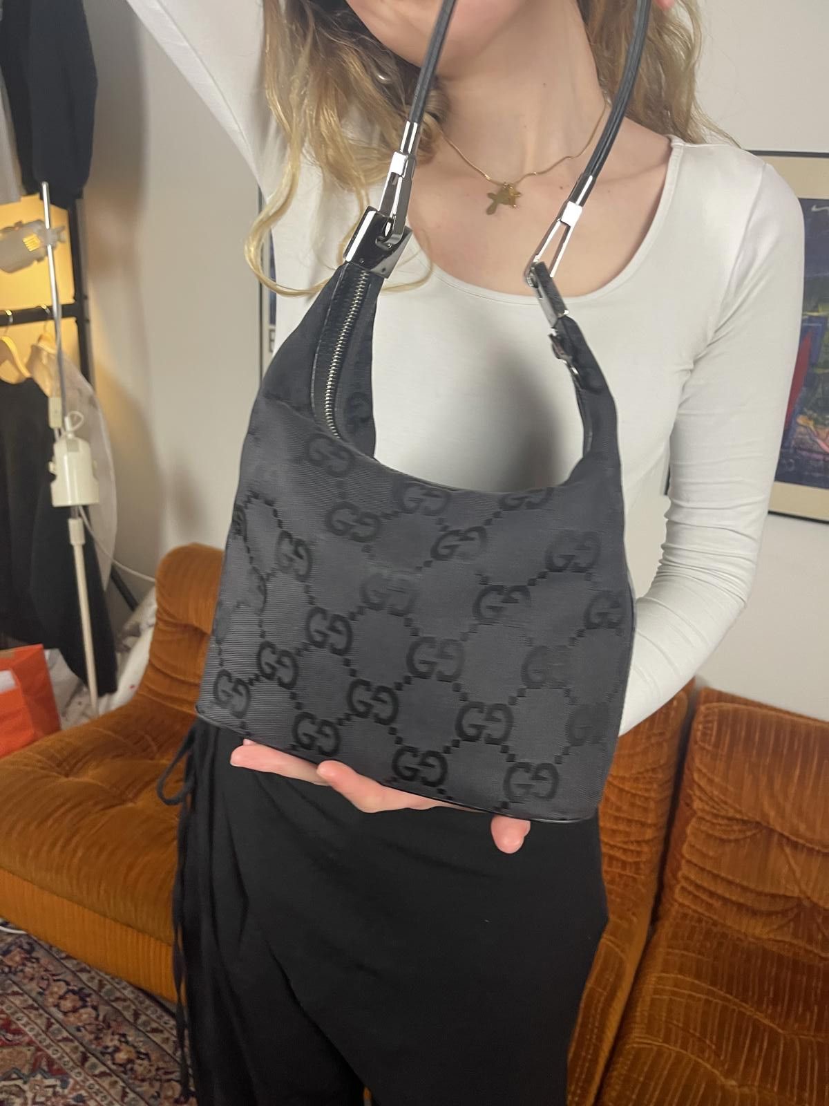 Gucci Gucci - Black Monogram Shoulder Bag Size ONE SIZE - 5 Thumbnail