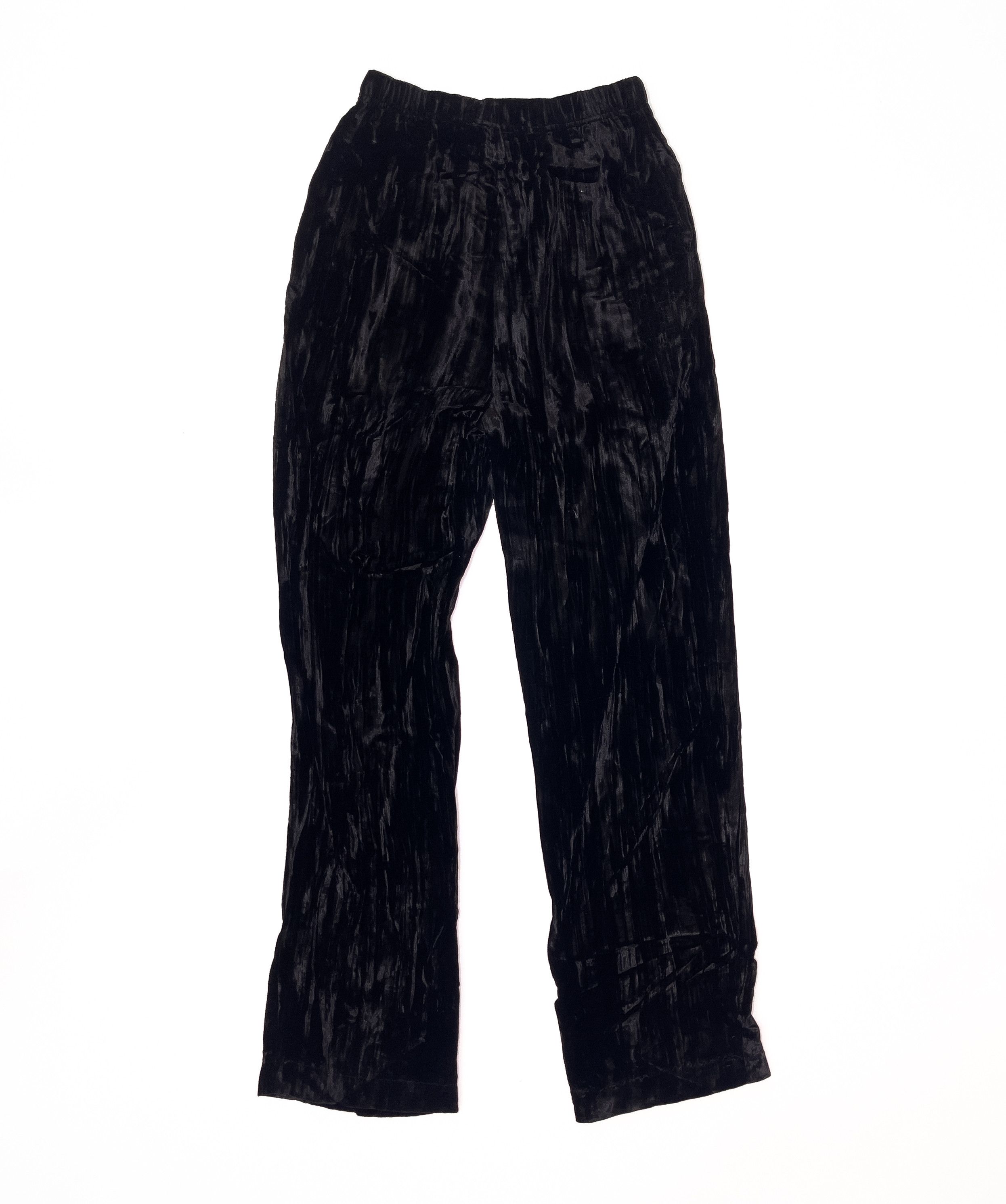 Balenciaga Balenciaga 2019 Black Velvet Pyjama Trousers Size US 30 / EU 46 - 2 Thumbnail