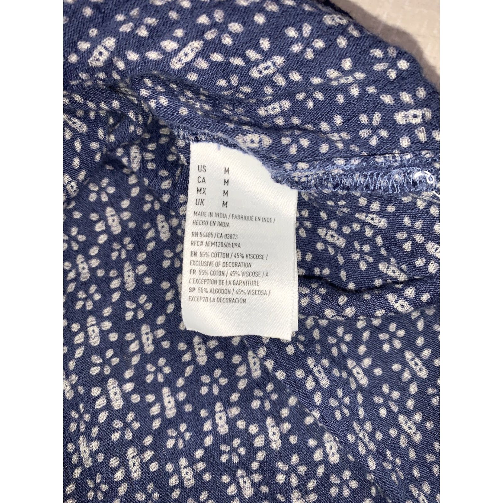 American Eagle Outfitters American Eagle Outfitters Tank Top Womens Cropped Boho Pleated Front Crop Tank M Blue Casual Sleeveless Spaghetti Size M / US 6-8 / IT 42-44 - 3 Thumbnail