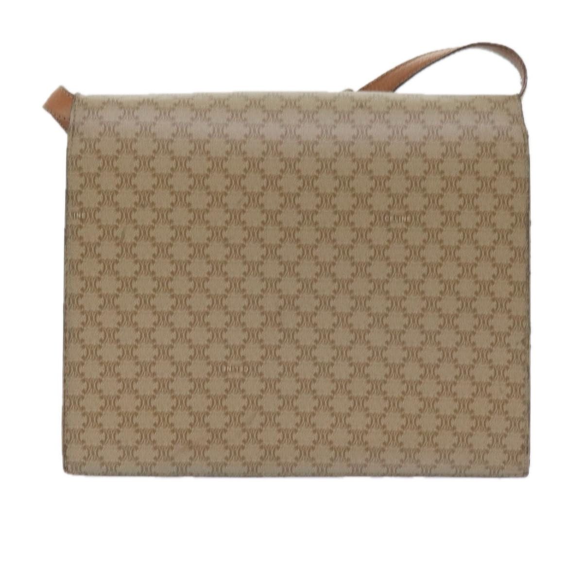 Celine CELINE Macadam Canvas Shoulder Bag Pvc Beige Brown Size ONE SIZE - 3 Thumbnail