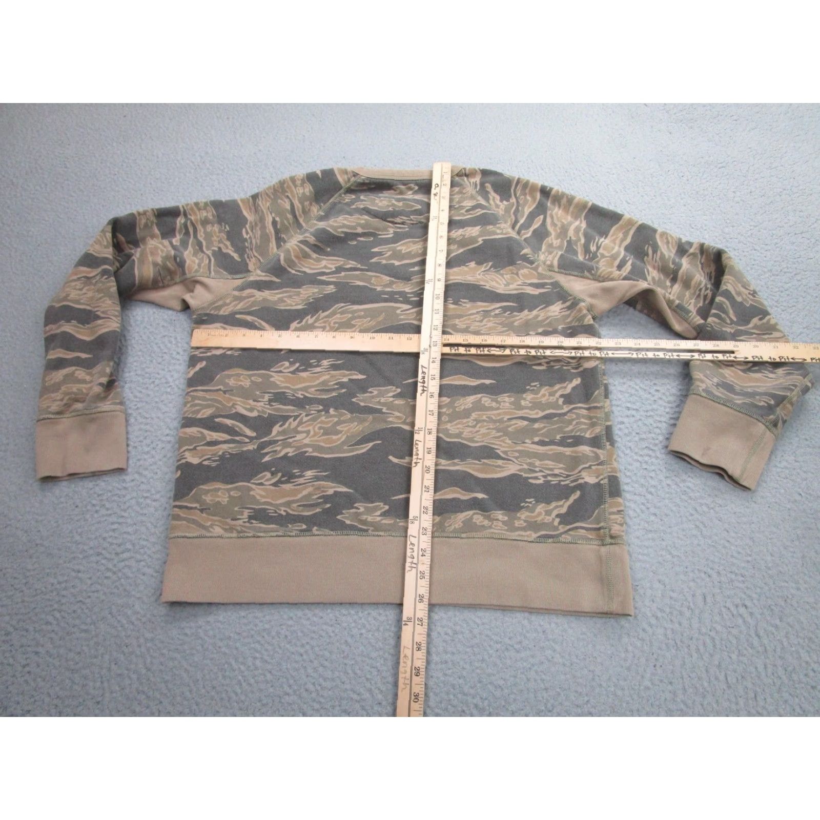 Madewell Madewell Sweater Mens Small Beige Camo Crewneck Pullover Cotton Blend Lightweight Size US S / EU 44-46 / 1 - 6 Thumbnail