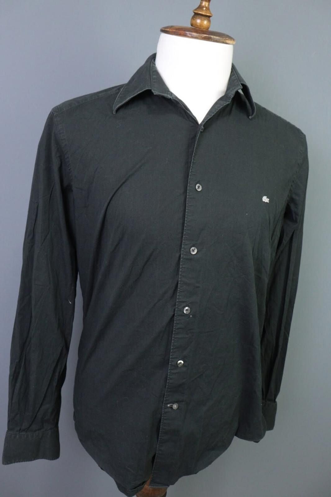 Lacoste Lacoste Black Long Sleeve Button Down Shirt Size 41 Size US M / EU 48-50 / 2 - 8 Thumbnail