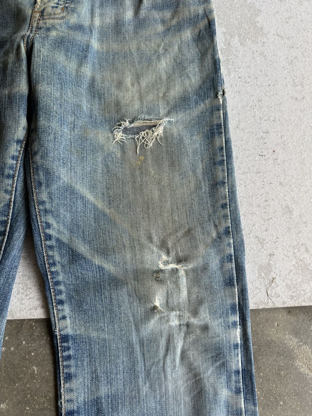 Edwin Vintage EDWIN Japan Rusty Distressed Denim Pants Size US 31 - 7 Thumbnail