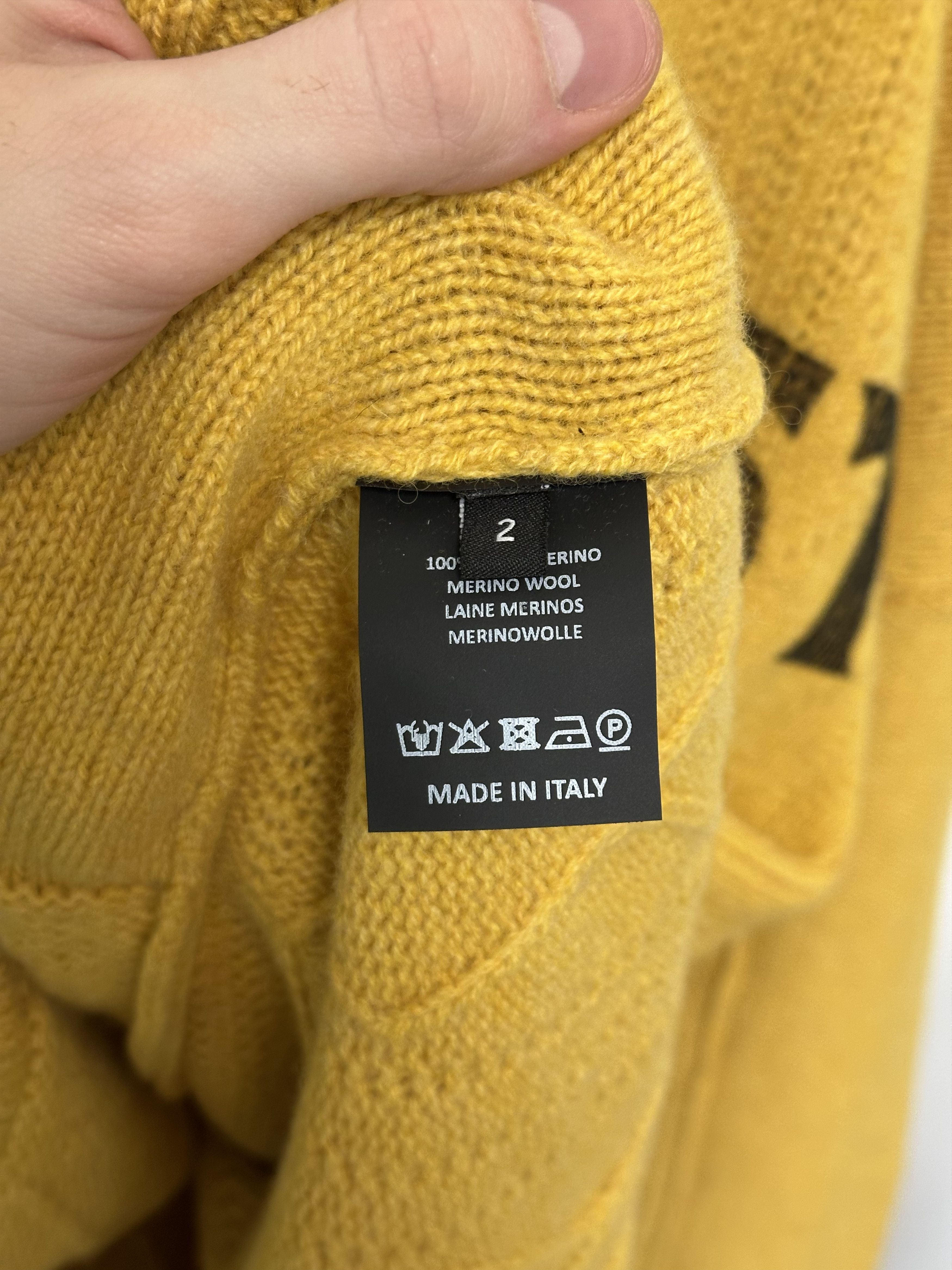 Raf Simons FW22 Raf Simons "Ghost" Yellow Knit Sweater – Size 2 Size US M / EU 48-50 / 2 - 4 Thumbnail
