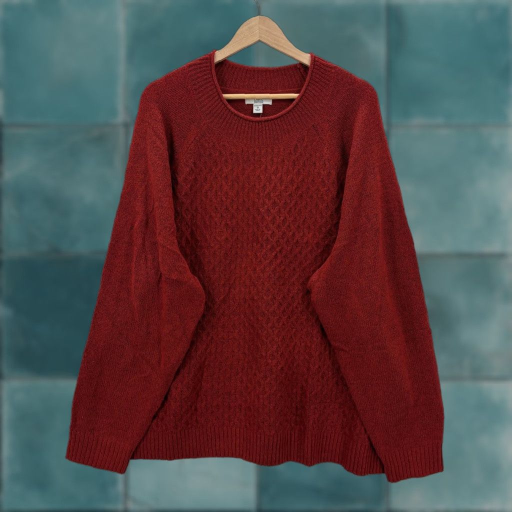 Croft & Barrow Croft & Barrow Sweater Womens 3X Red Cable Knit Crew Neck NWT Extra Cozy Pullover Casual Knit Womens 3X Red Crew Neck Cable Knit Sweater NWT Size XXL / US 16-18 / IT 52-54 - 1 Thumbnail