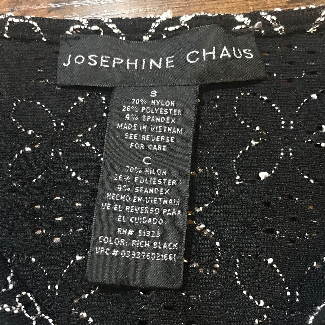 Other Josephine Chaus Vintage Black V-Neck 3/4 Sleeve Top S Size S / US 4 / IT 40 - 3 Thumbnail