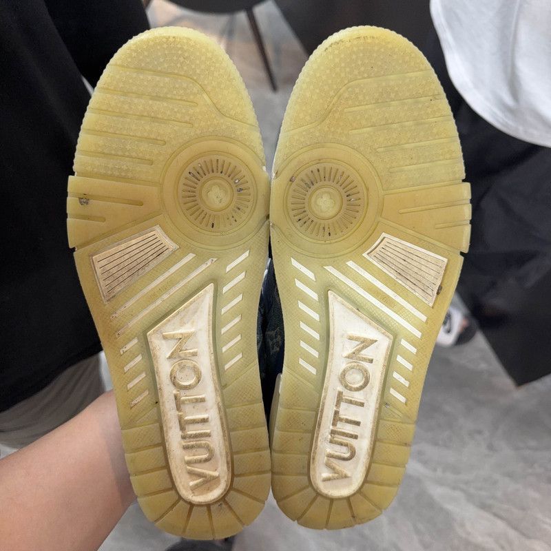 Louis Vuitton Louis Vuitton Blue Trainer Sneakers for Sport -2508 Size US 9.5 / EU 42-43 - 4 Thumbnail