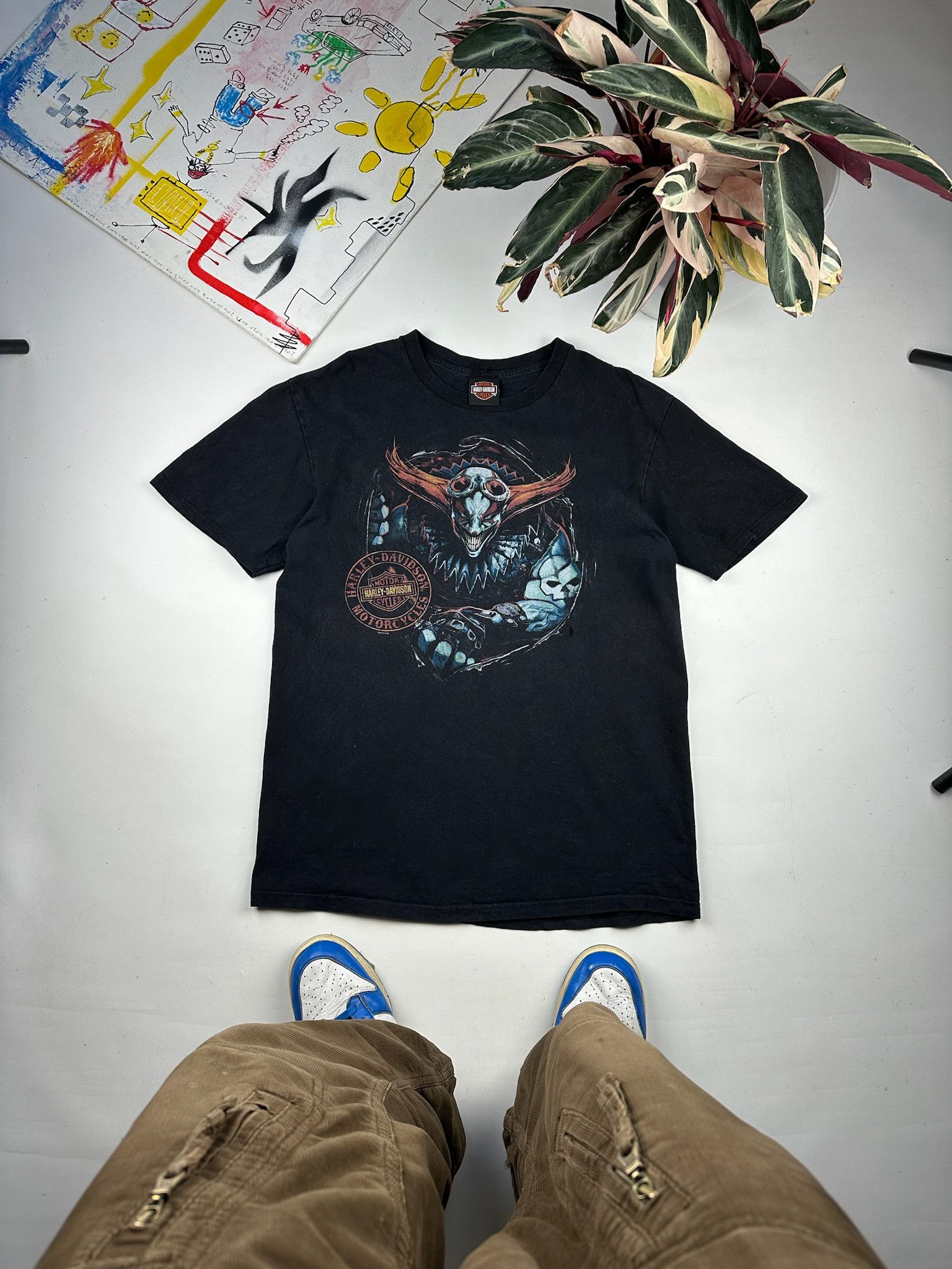 Harley Davidson VINTAGE Harley Davidson Clown T-Shirt Size US L / EU 52-54 / 3 - 1 Thumbnail