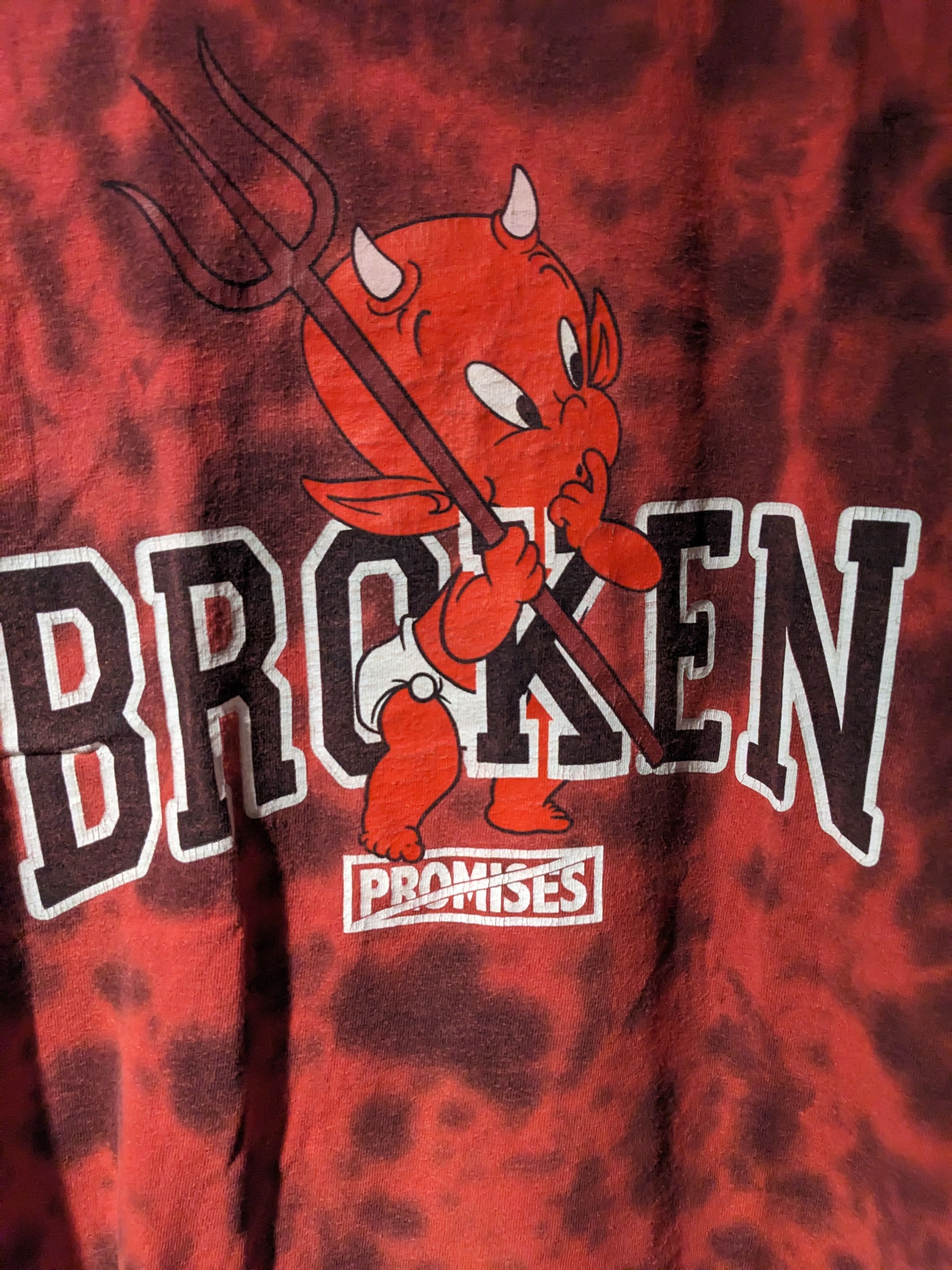 Broken Promises Co. × Designer Broken Promises Devil Cartoon Red Medium T-Shirt Size US M / EU 48-50 / 2 - 2 Thumbnail