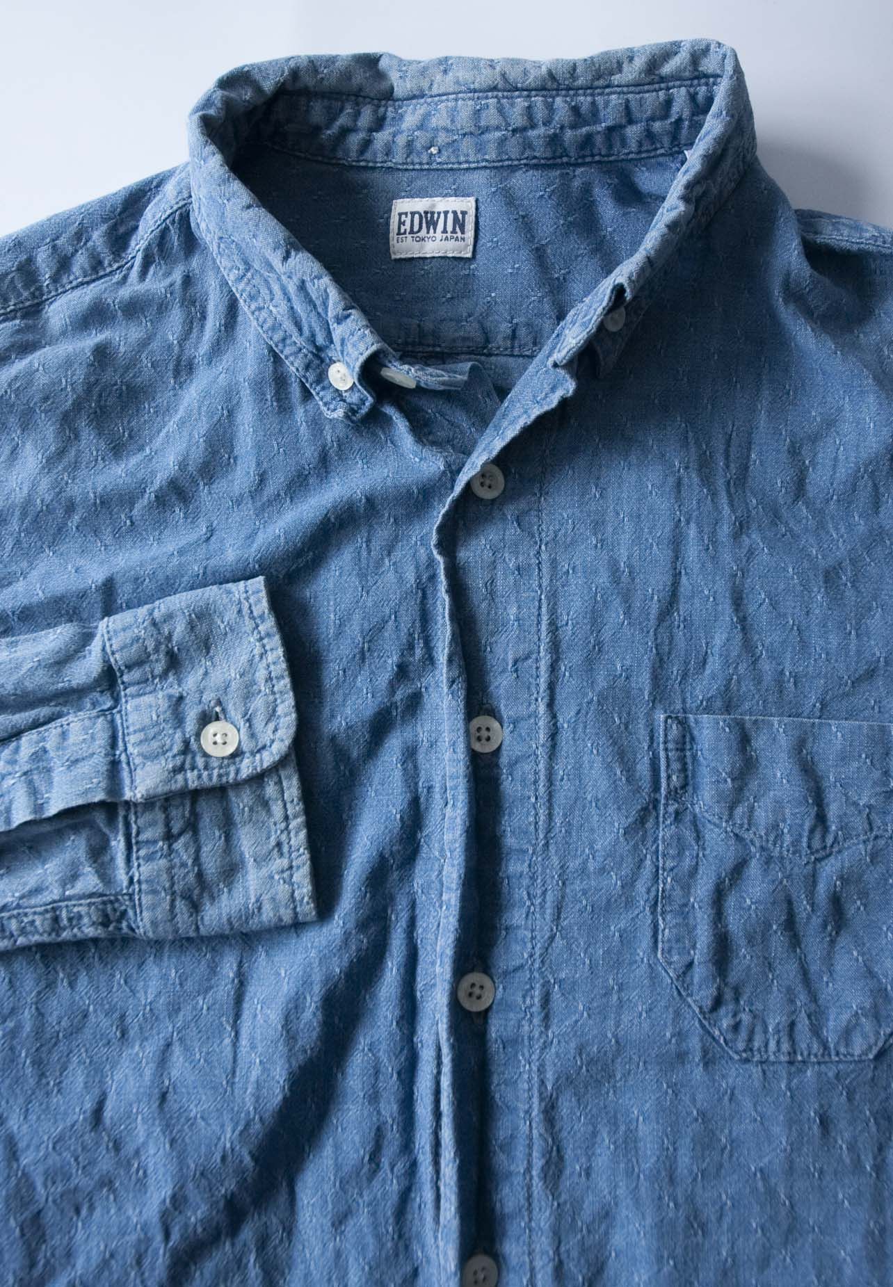 Edwin Edwin Shirt Size S Cotton Chambray Blue Size US S / EU 44-46 / 1 - 2 Thumbnail
