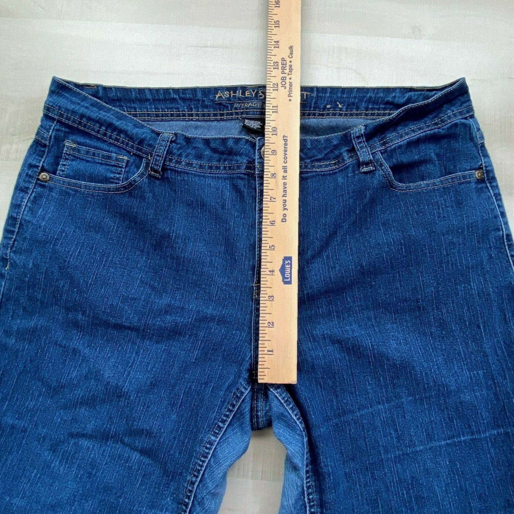 Vintage Ashley Stewart Womens Plus Size 16W Blue Denim Mid Rise Straight Jeans Size 38" / US 16 / IT 52 - 5 Thumbnail