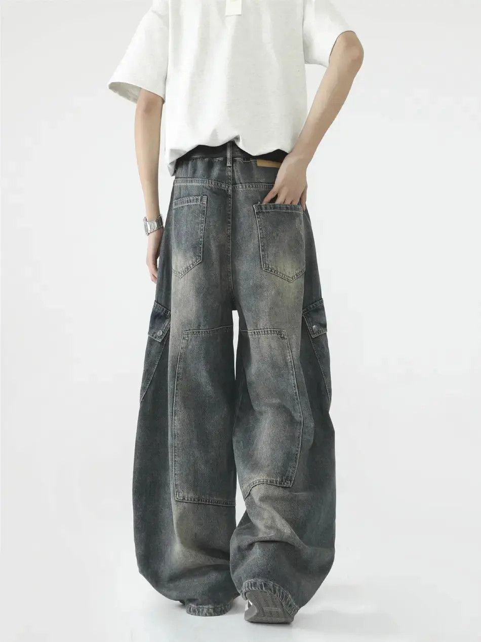 Japanese Brand Retro loose wide leg pocket jeans Size US 32 / EU 48 - 6 Thumbnail