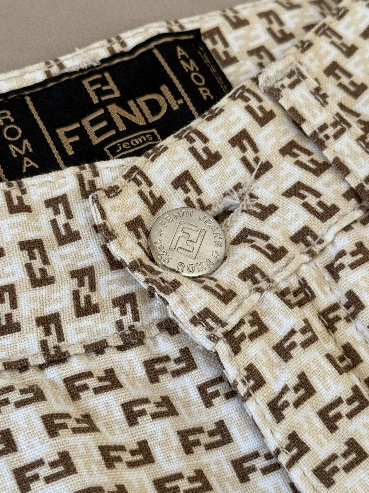Fendi Vintage Fendi Zucca Monogram Print Trousers - IT 41 Size 28" / US 6 / IT 42 - 5 Thumbnail