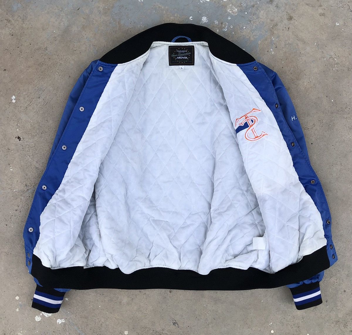 Vintage Vintage 80s 90s Mr.Moval Satin Varsity Jacket Size US L / EU 52-54 / 3 - 12 Thumbnail