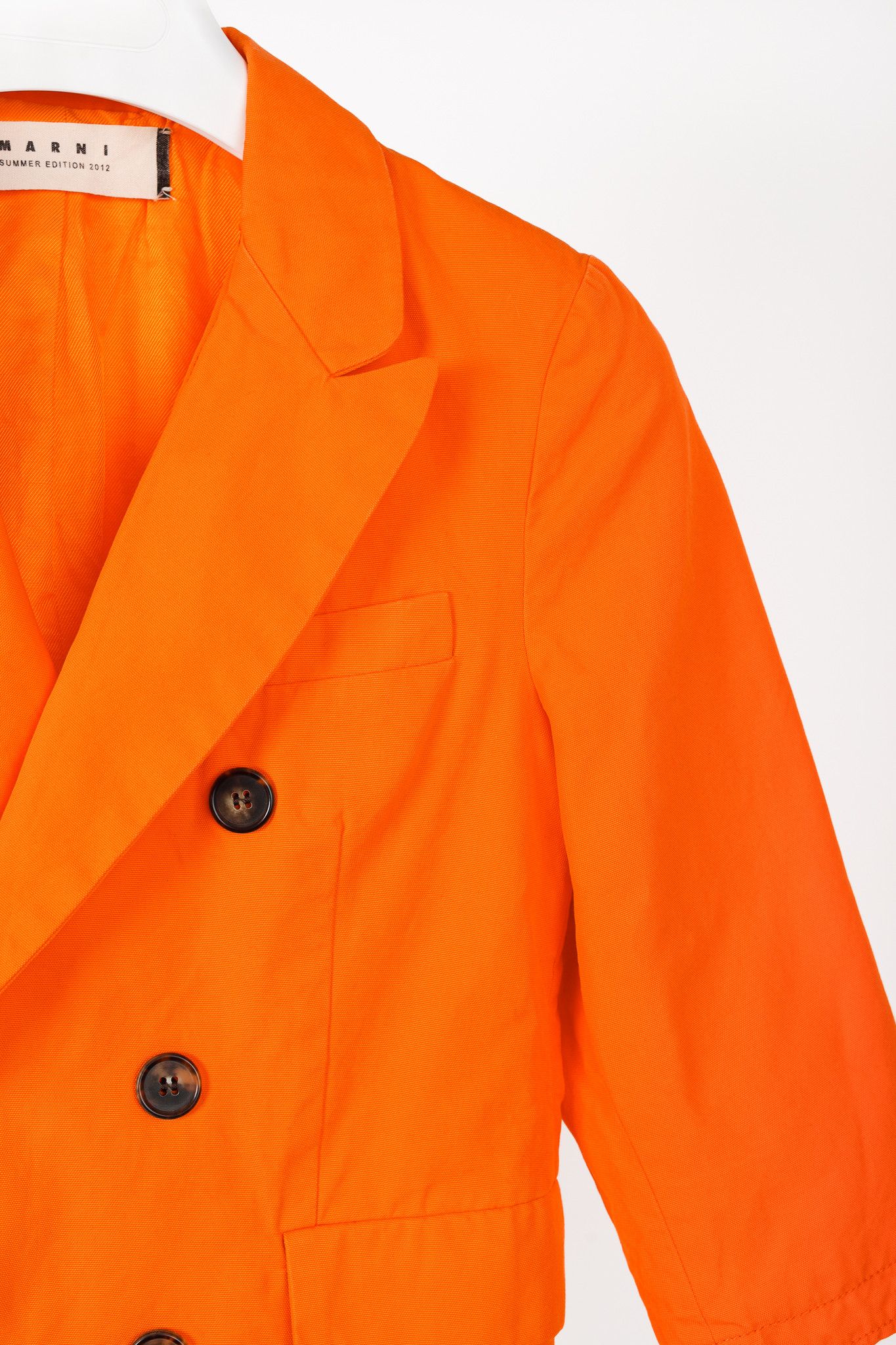 Marni Marni SS/12 Orange Cotton Double-Breasted Blazer Size XS / US 0-2 / IT 36-38 - 5 Thumbnail