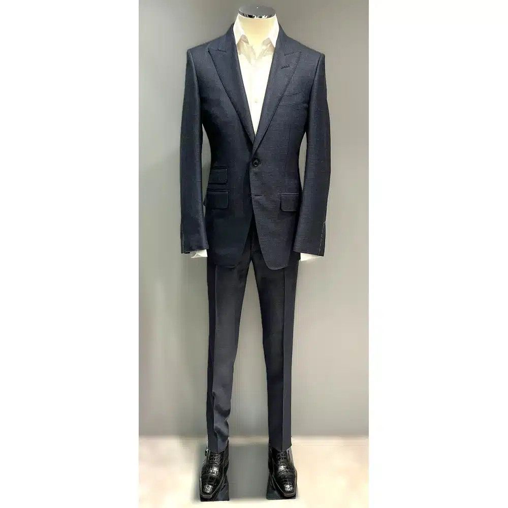 Tom Ford o1loc1c0625 2LYP01 Wool Mohair O’connor Suit in Dark Gray Size US M / EU 48-50 / 2 - 1 Thumbnail