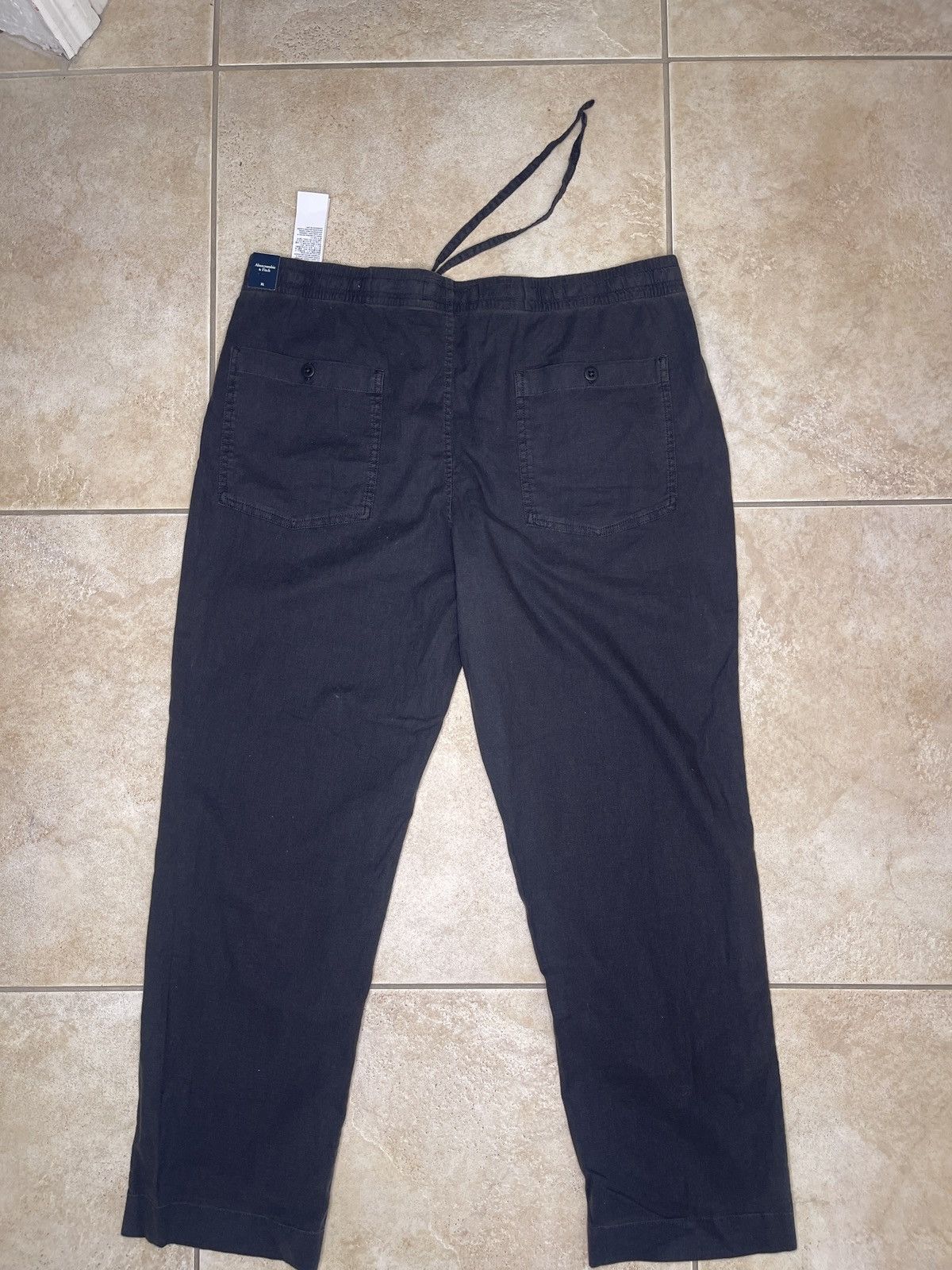 Abercrombie & Fitch Abercrombie & Fitch Charcoal Linen Blend Joggers NEW w/ TAGS Size US 36 / EU 52 - 2 Thumbnail