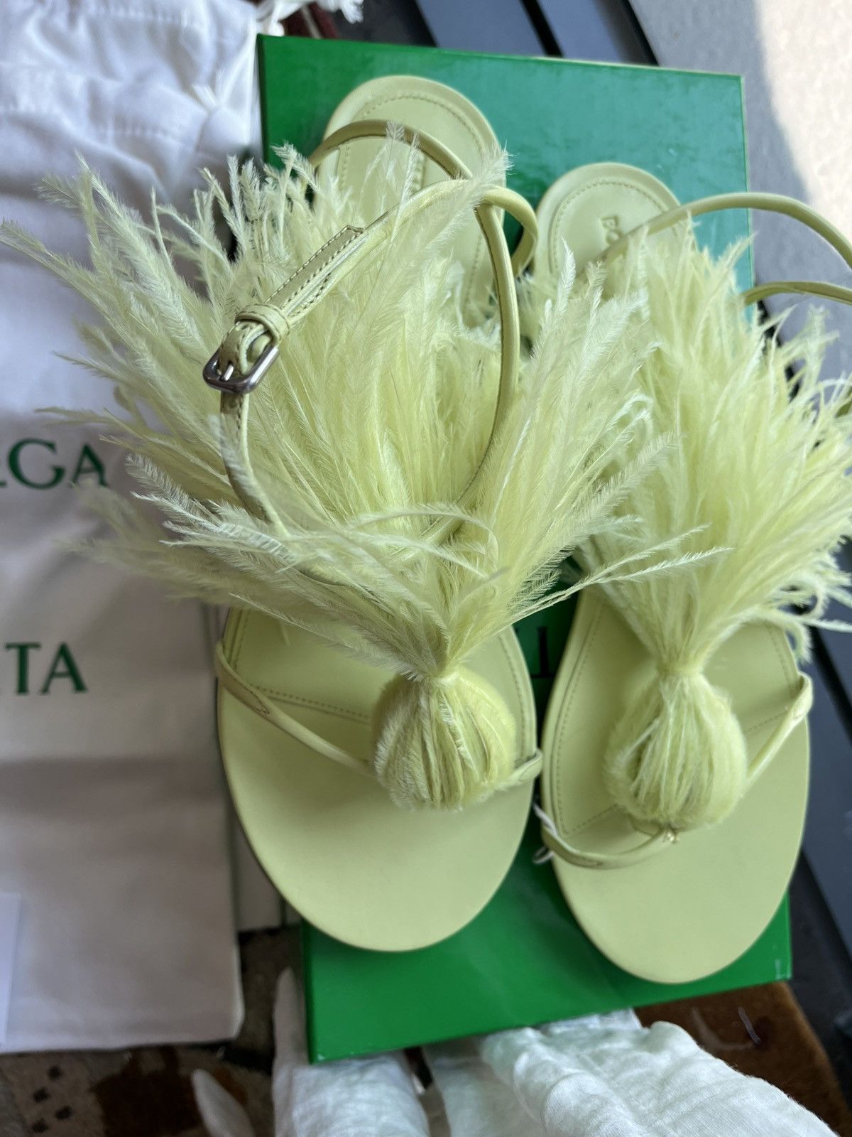 Bottega Veneta BNWB Bottega Veneta Feather Sandals EU38.5 Size US 8.5 / IT 38.5 - 4 Thumbnail