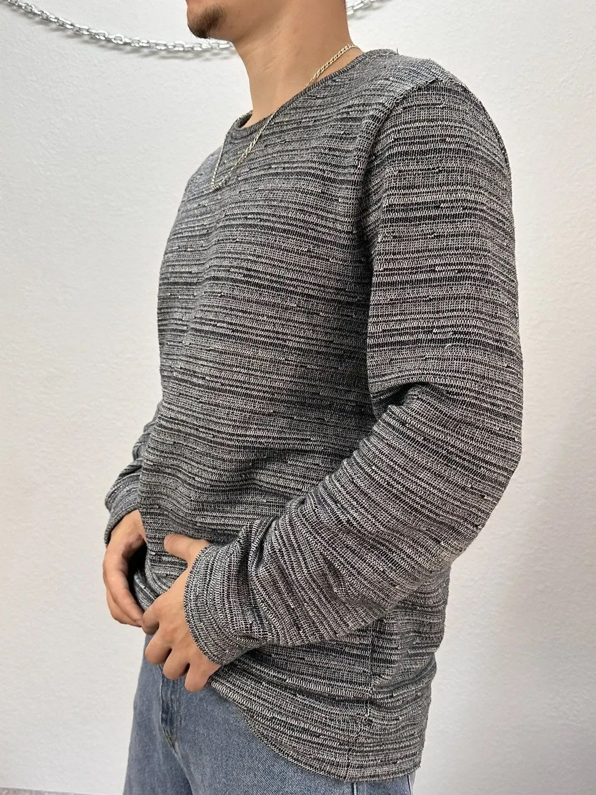 Japanese Brand × Vintage SALE💣💣 Y2K A.P.C gothic Distressed Faded Effect sweater Size US XL / EU 56 / 4 - 1 Thumbnail