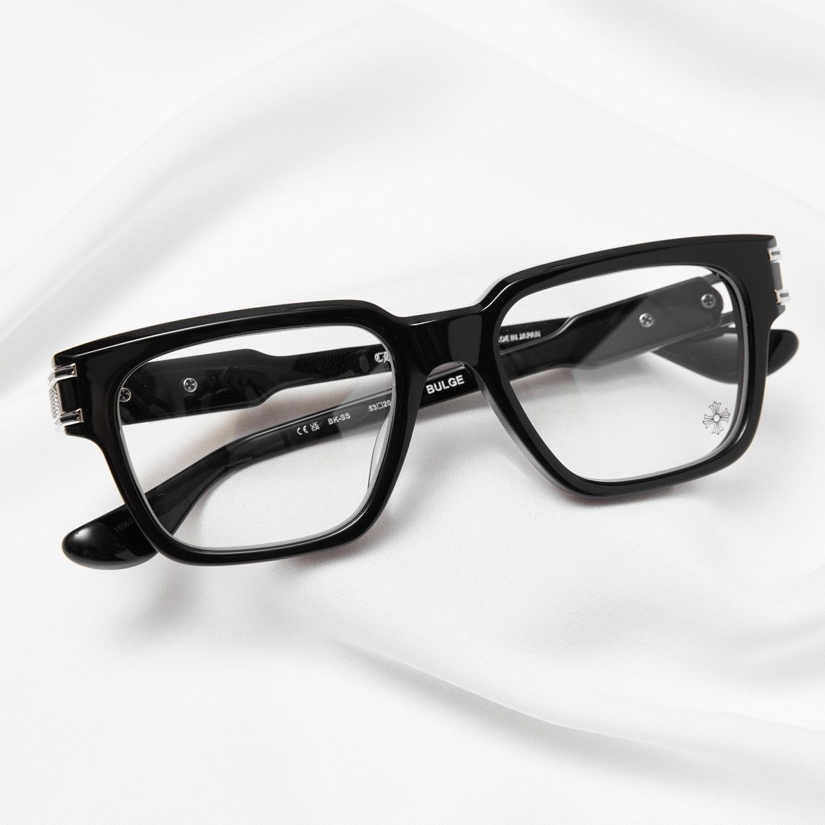 Chrome Hearts CHROME HEARTS BULGE BLACK SHINY SILVER GLASSES Size ONE SIZE - 7 Thumbnail