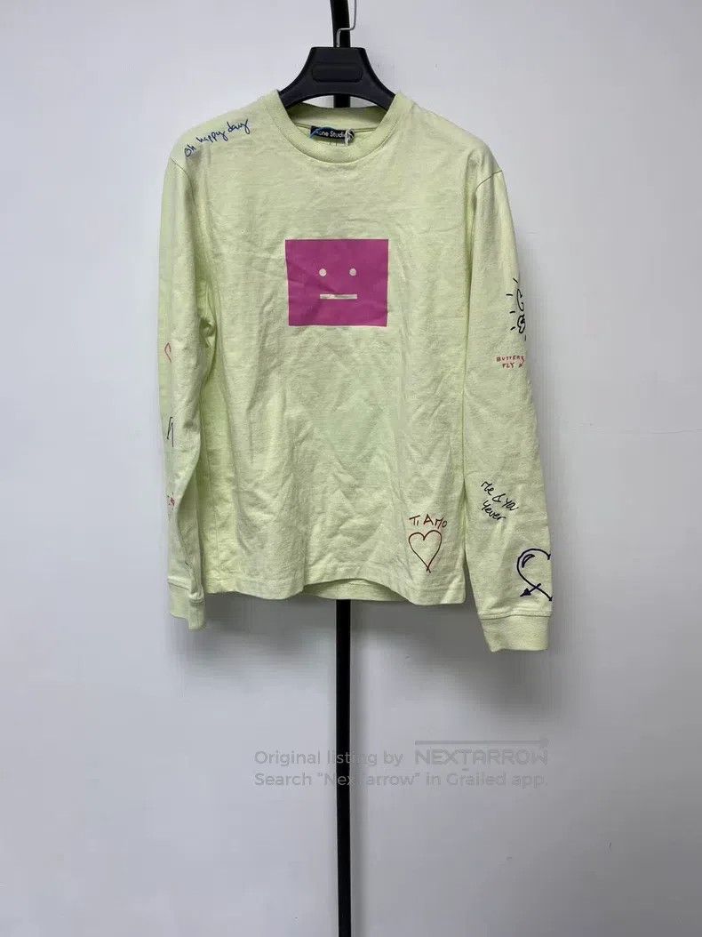 Acne Studios Graffiti Printed Short Sleeve T-Shirt - Green