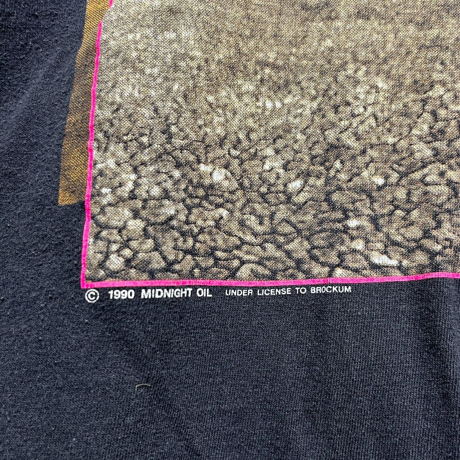Vintage Vintage 1990 Midnight Oil T-shirt L North American Tour Rock Size US L / EU 52-54 / 3 - 5 Thumbnail