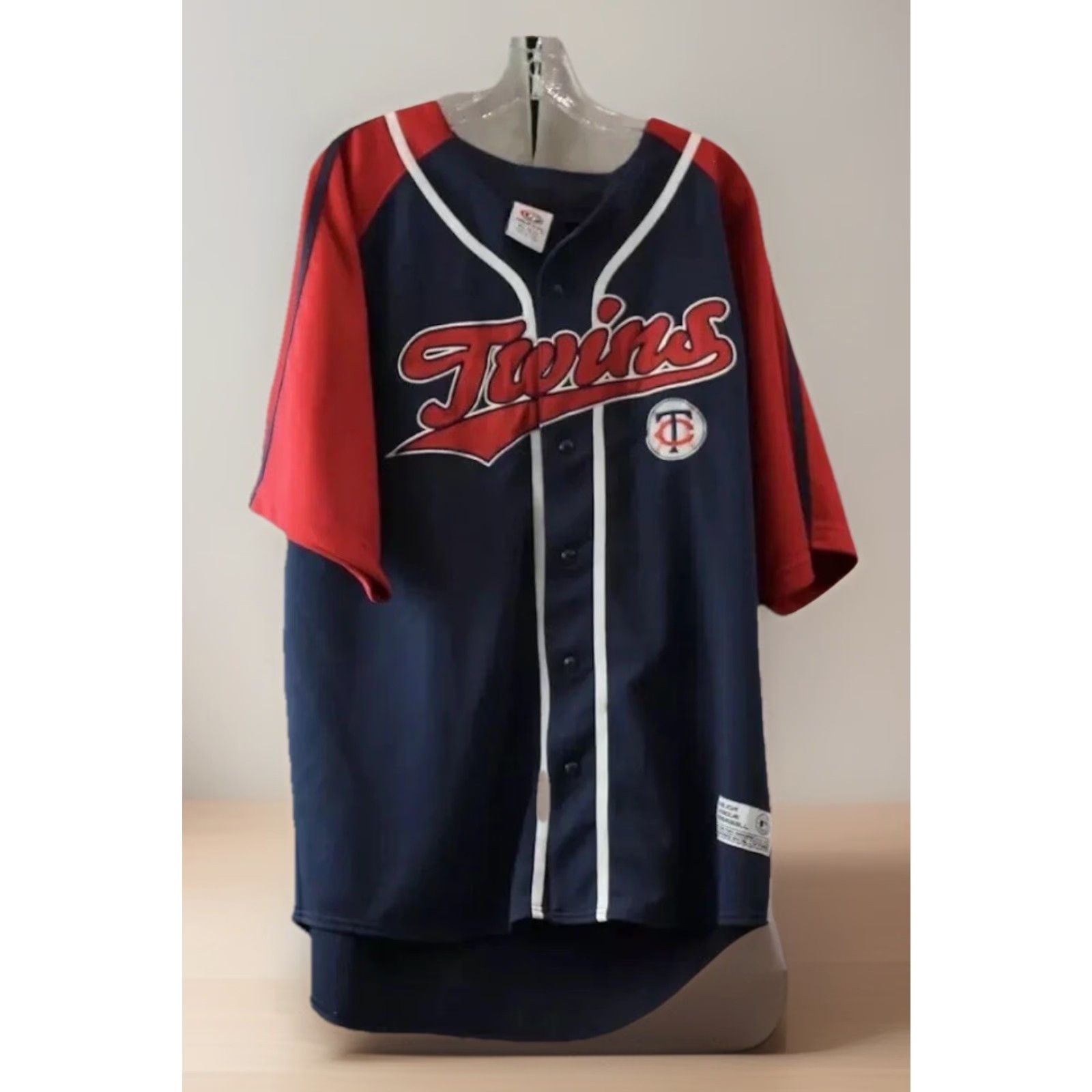 MLB VINTAGE Mens MLB True Fan Series Minnesota Twins Throwback Button Baseball Jersey XL Blue T-Shirt Mens Size US XL / EU 56 / 4 - 2 Thumbnail